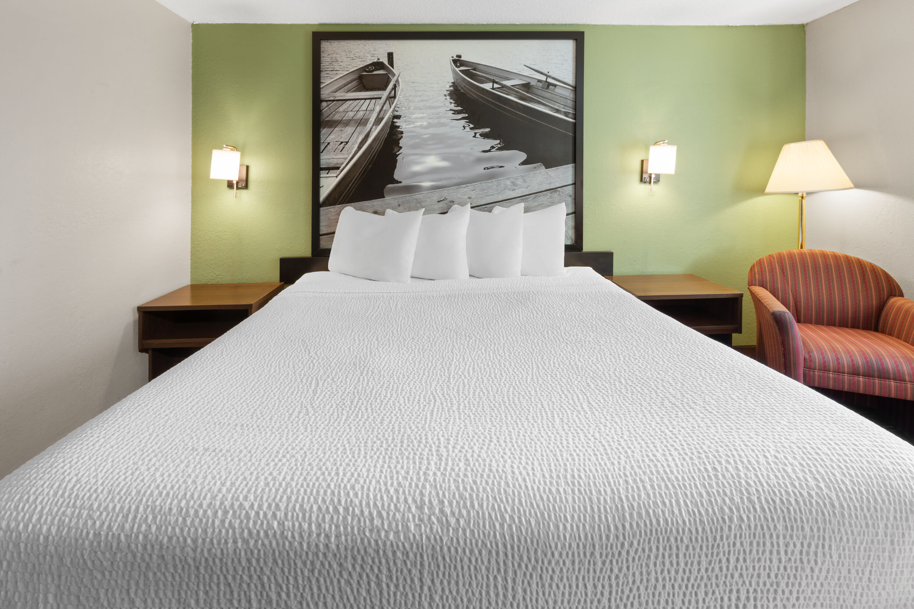 Guest room at the Super 8 by Wyndham Winona MN in Winona, Minnesota