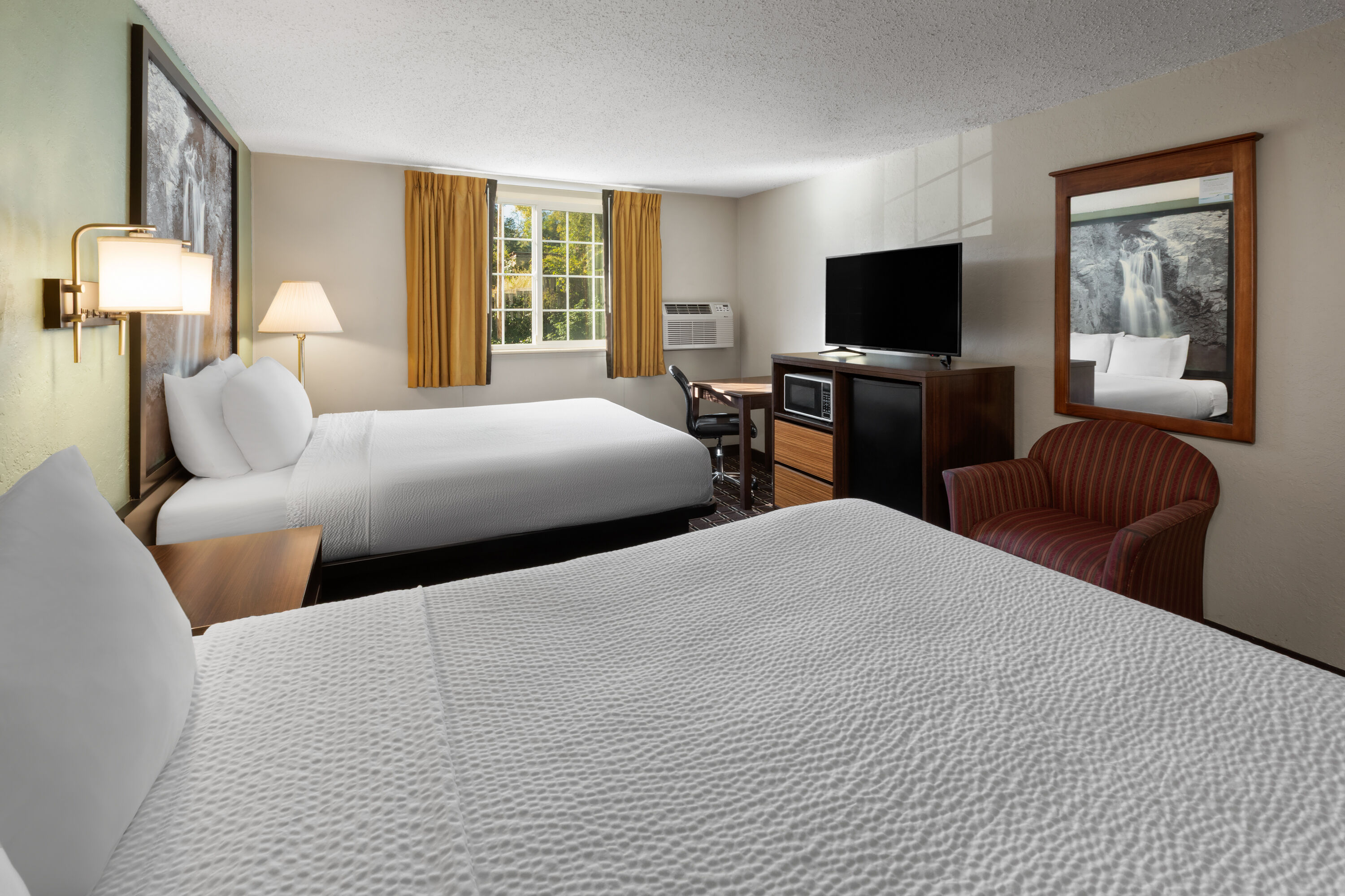 Guest room at the Super 8 by Wyndham Winona MN in Winona, Minnesota