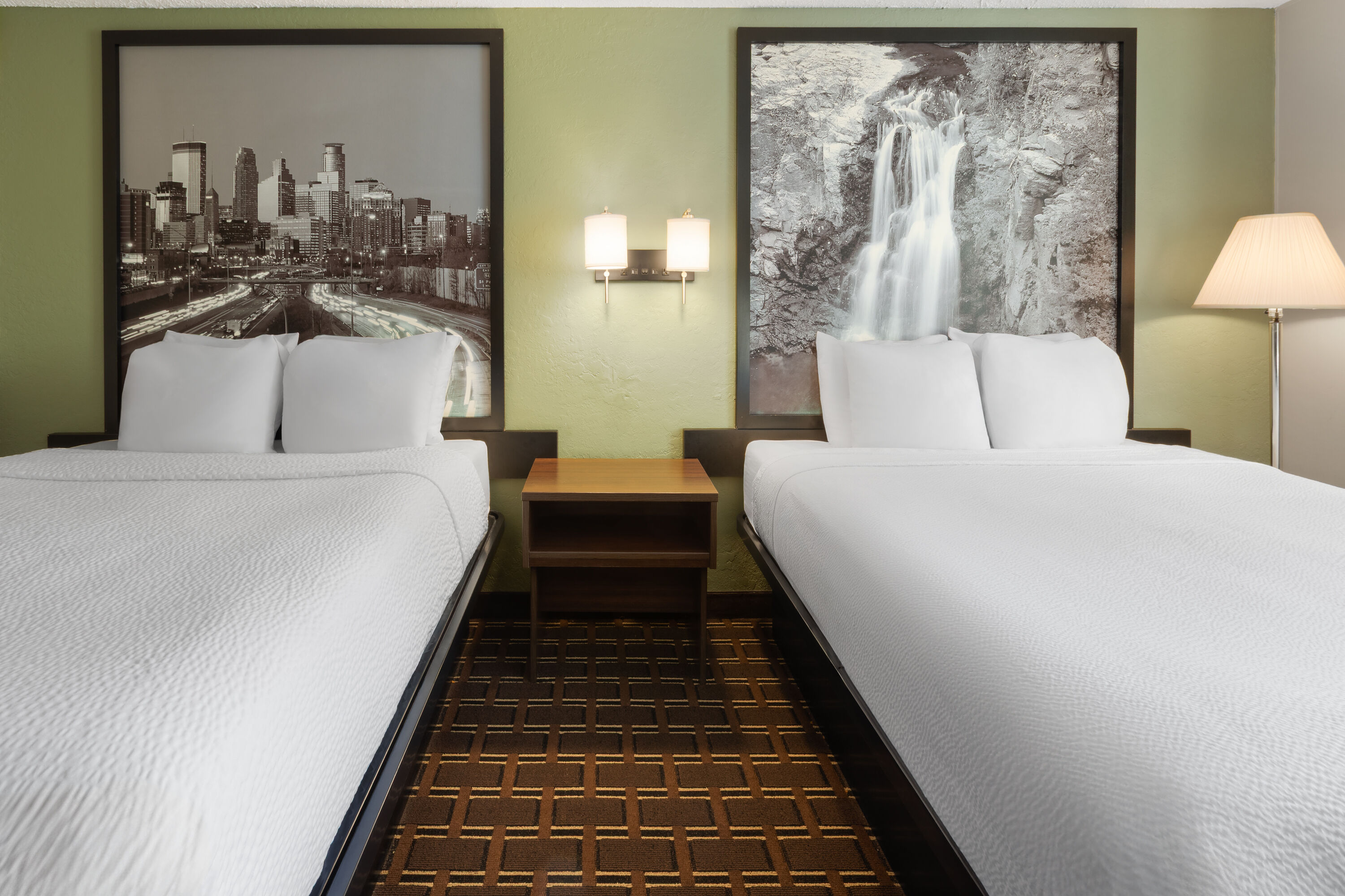 Guest room at the Super 8 by Wyndham Winona MN in Winona, Minnesota