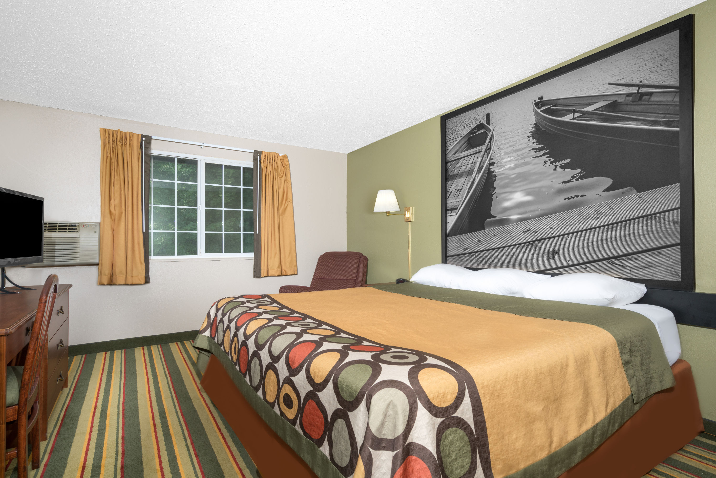 Guest room at the Super 8 by Wyndham Winona MN in Winona, Minnesota