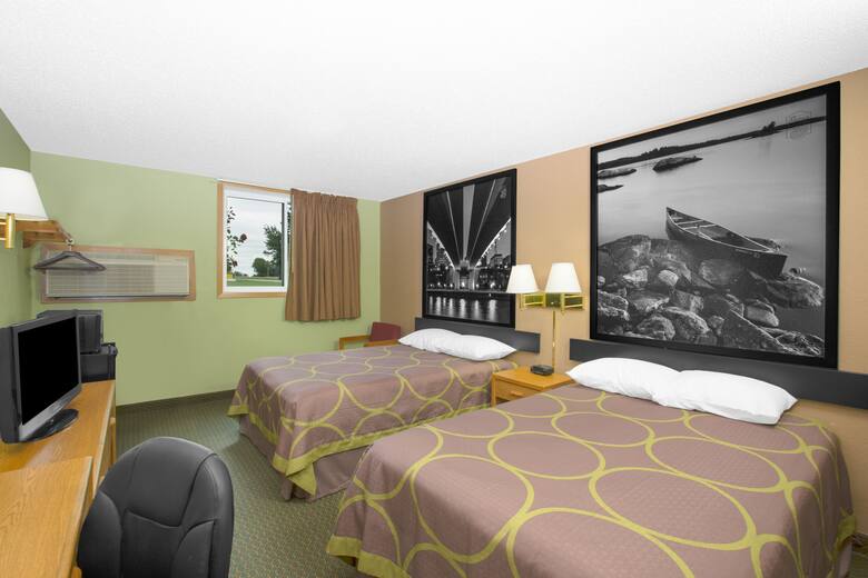 Guest room at the Super 8 Worthington Minnesota in Worthington, Minnesota