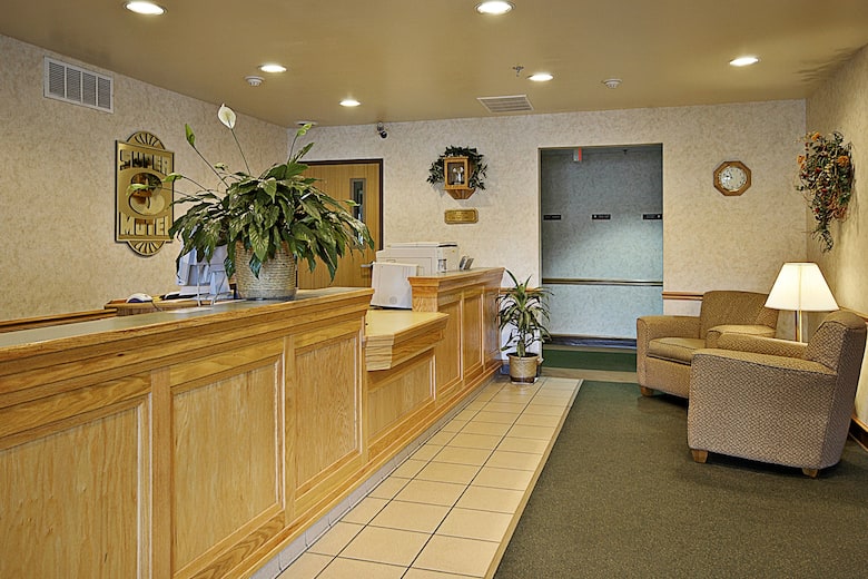 Super 8 Ava hotel lobby in Ava, Missouri