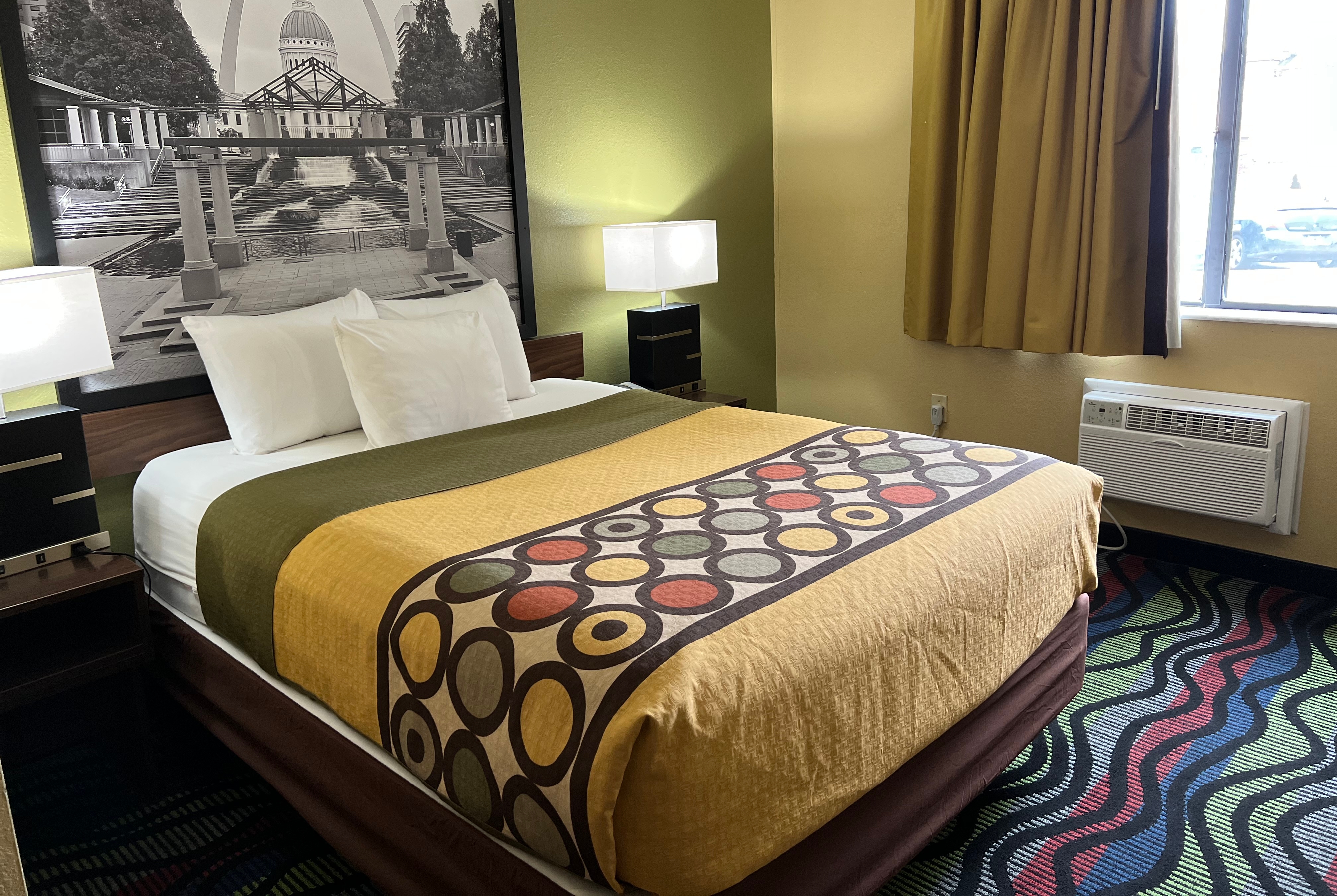 Guest room at the Super 8 by Wyndham Farmington in Farmington, Missouri