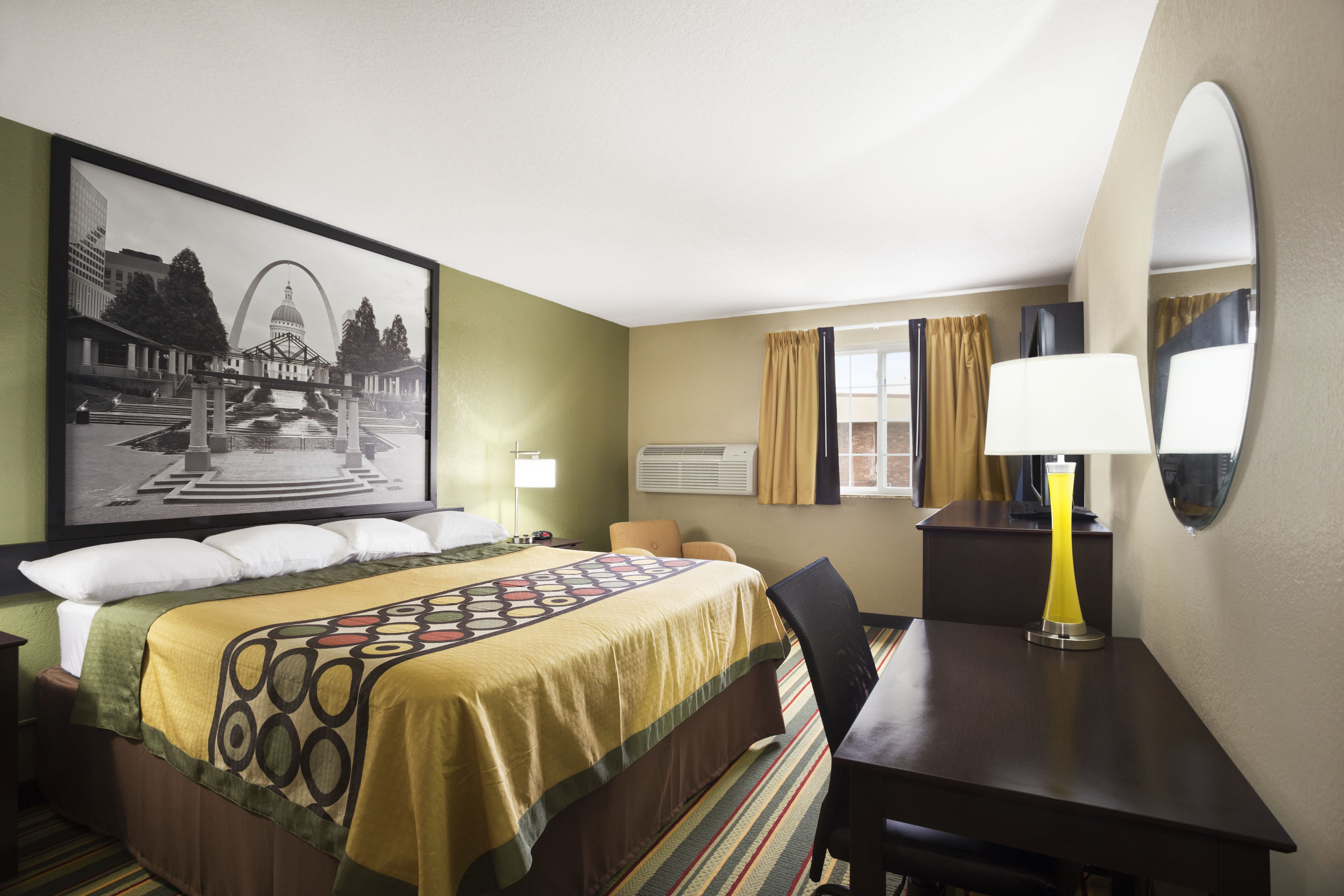 Guest room at the Super 8 by Wyndham Joplin in Joplin, Missouri