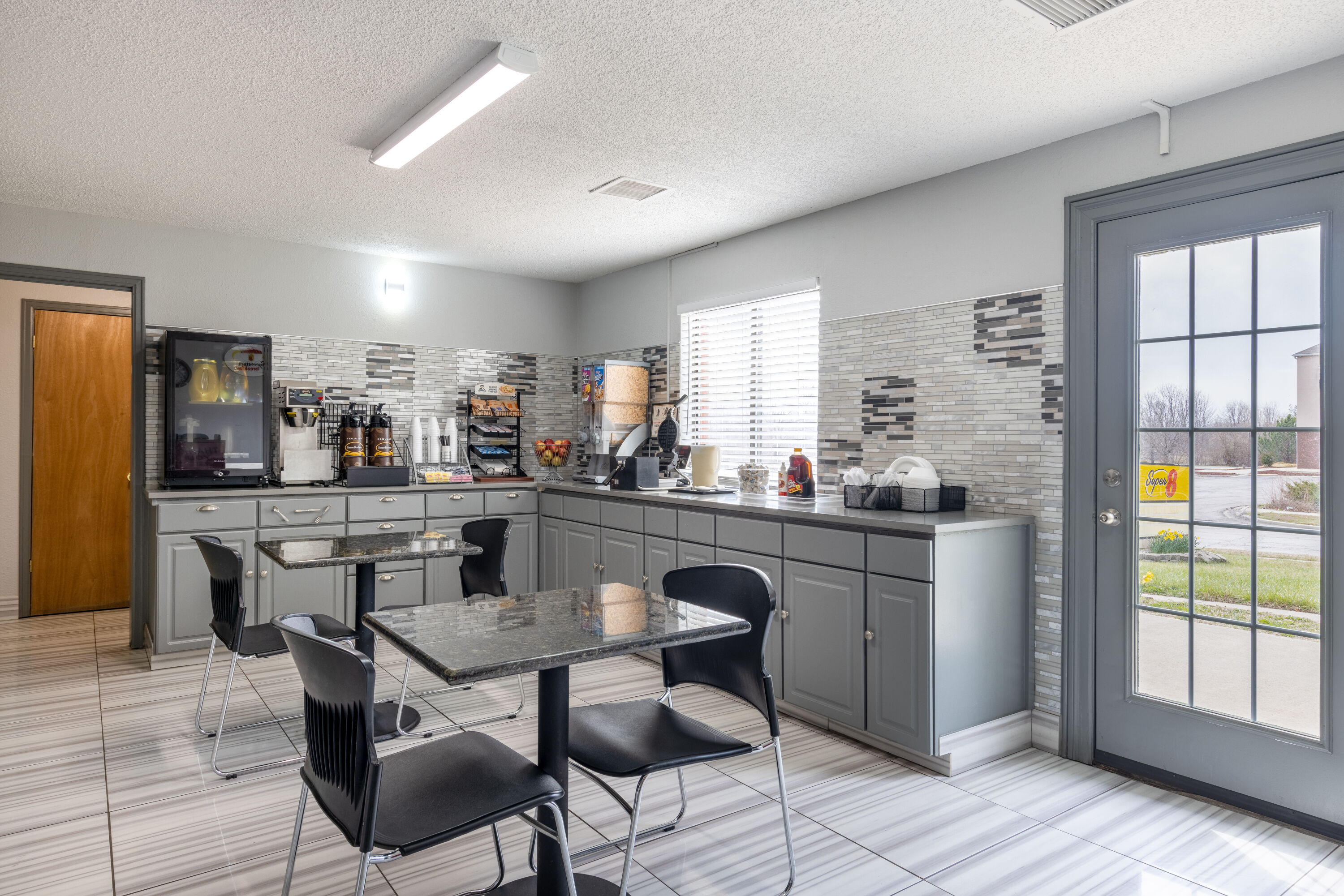 Free breakfast at Super 8 by Wyndham Kansas City Airport North in Kansas City, Missouri