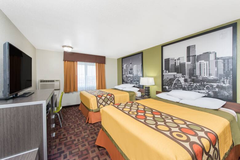 Guest room at the Super 8 Moberly MO in Moberly, Missouri