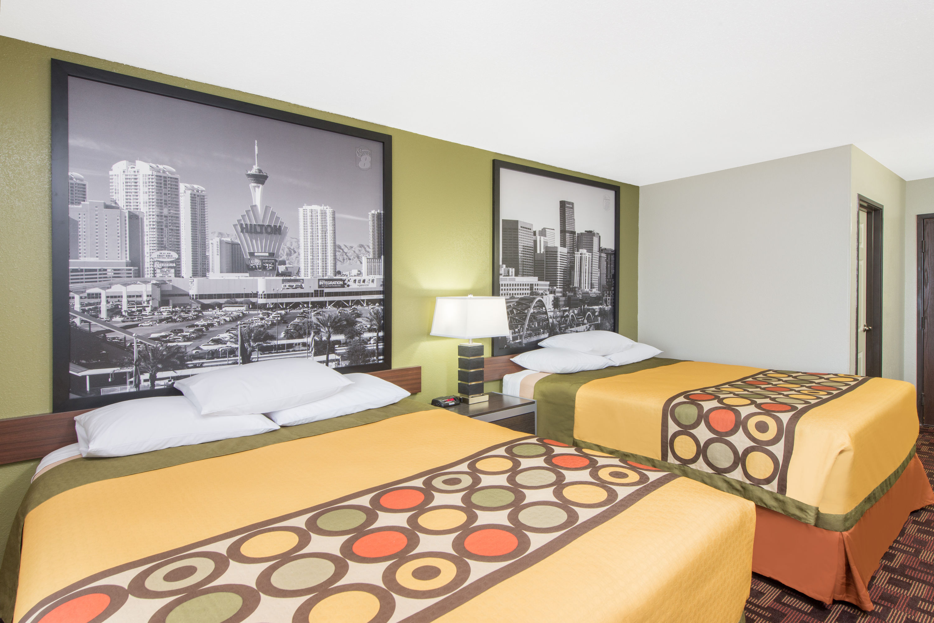 Guest room at the Super 8 by Wyndham Moberly MO in Moberly, Missouri