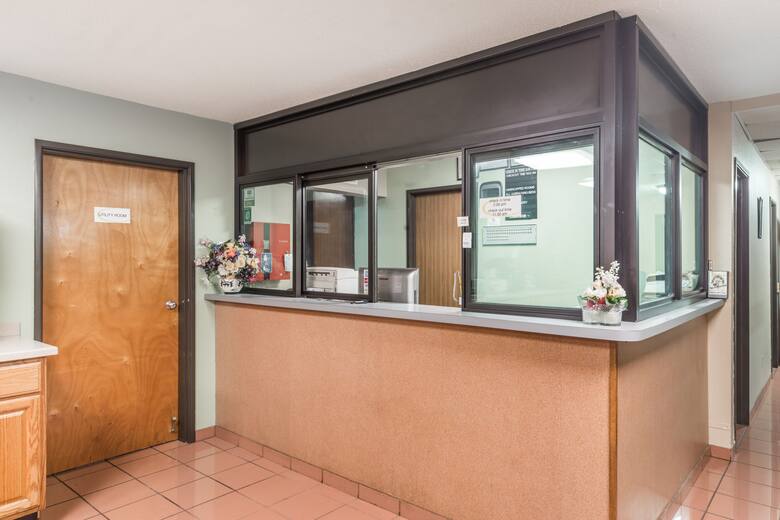 Super 8 OFallon MO/St. Louis Area hotel lobby in OFallon, Missouri