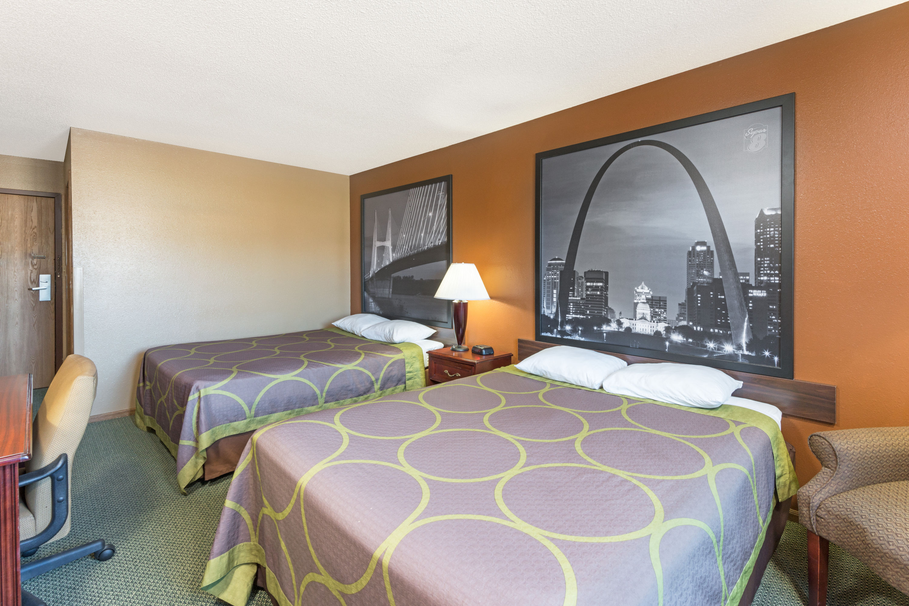 Guest room at the Super 8 by Wyndham Poplar Bluff Missouri in Poplar Bluff, Missouri