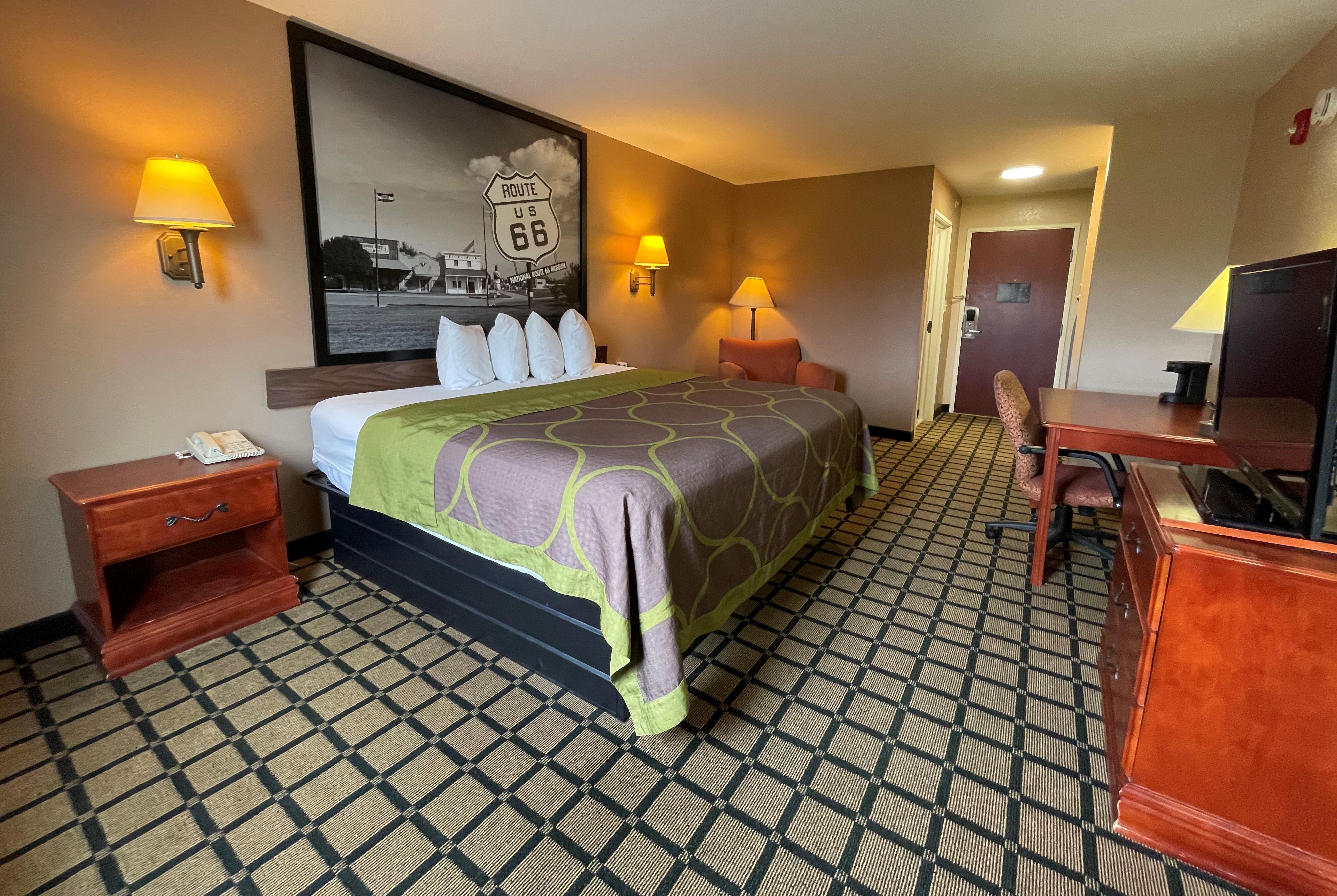 Guest room at the Super 8 by Wyndham Rolla in Rolla, Missouri