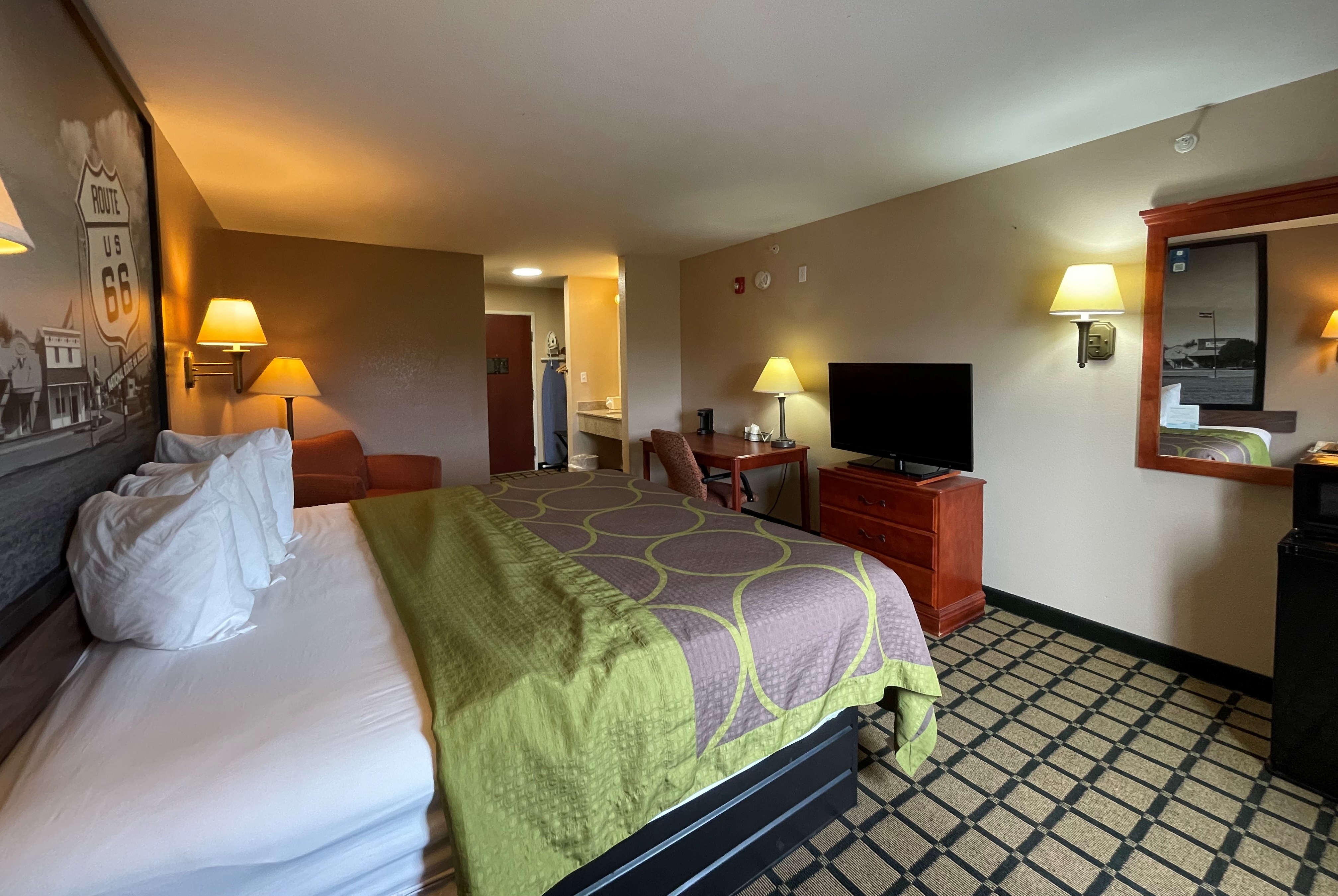 Guest room at the Super 8 by Wyndham Rolla in Rolla, Missouri