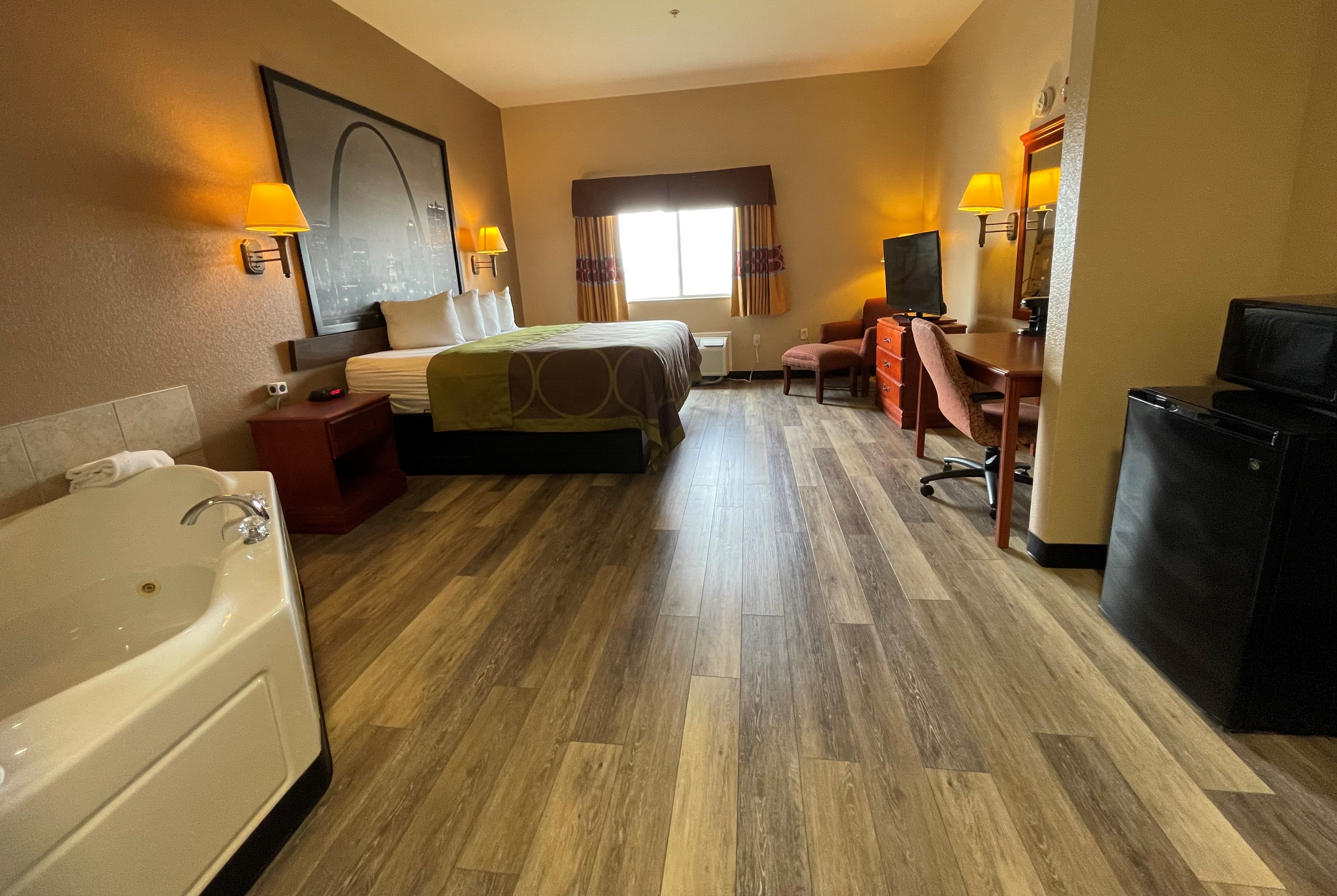 Guest room at the Super 8 by Wyndham Rolla in Rolla, Missouri