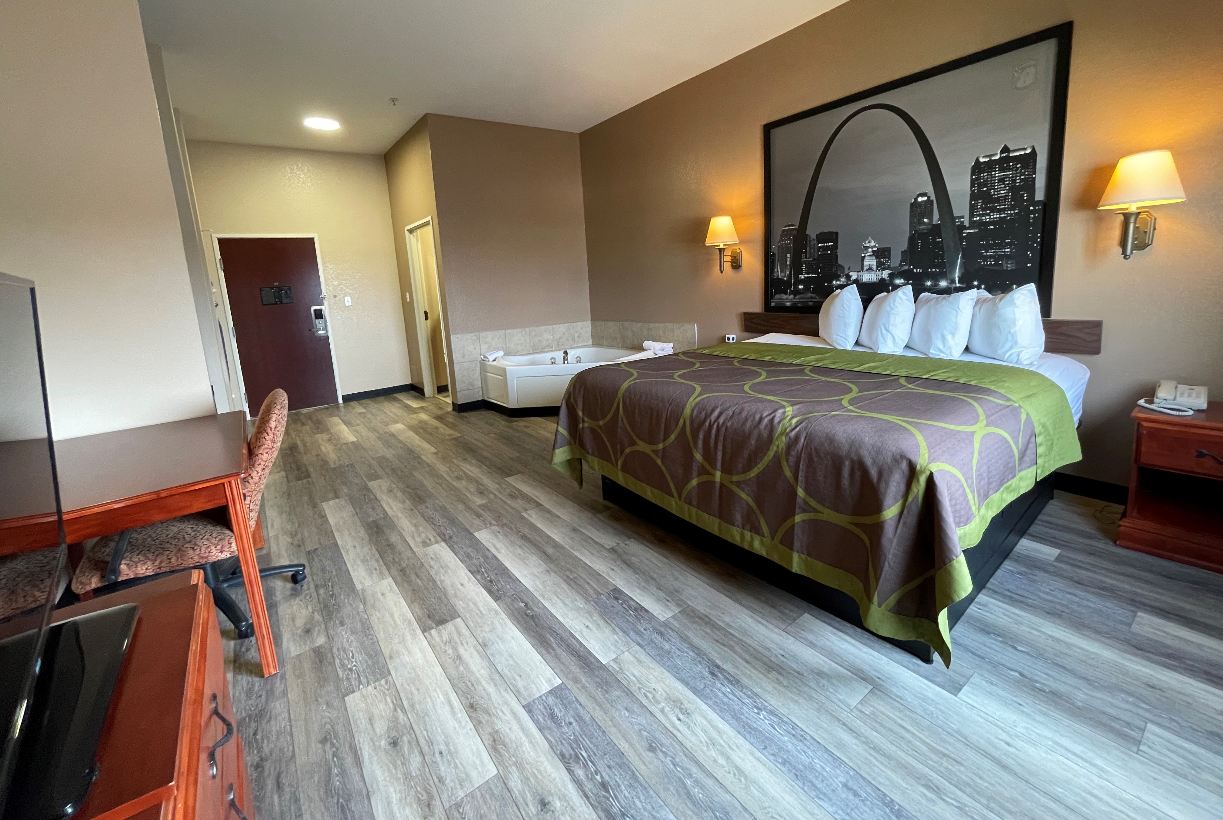 Guest room at the Super 8 by Wyndham Rolla in Rolla, Missouri