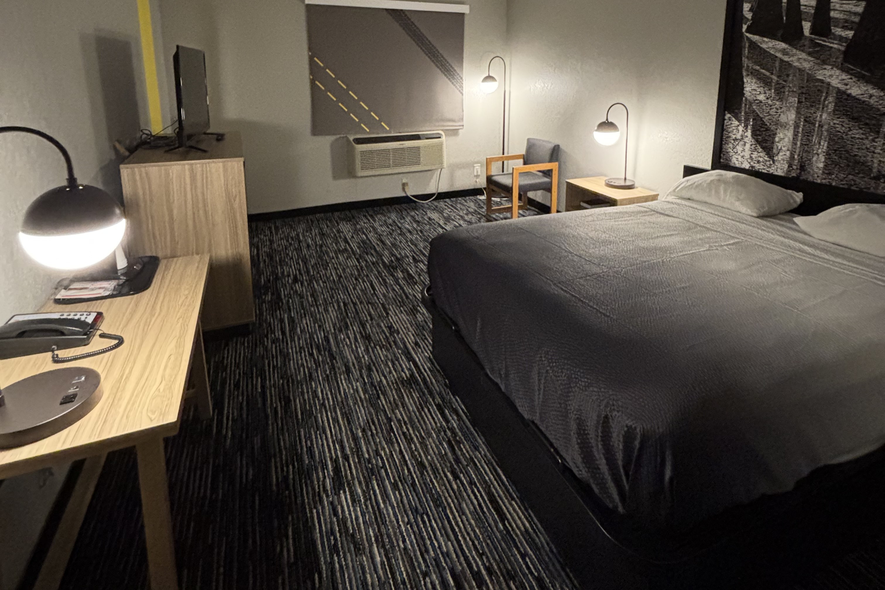 Guest room at the Super 8 by Wyndham Springfield North I-44 in Springfield, Missouri