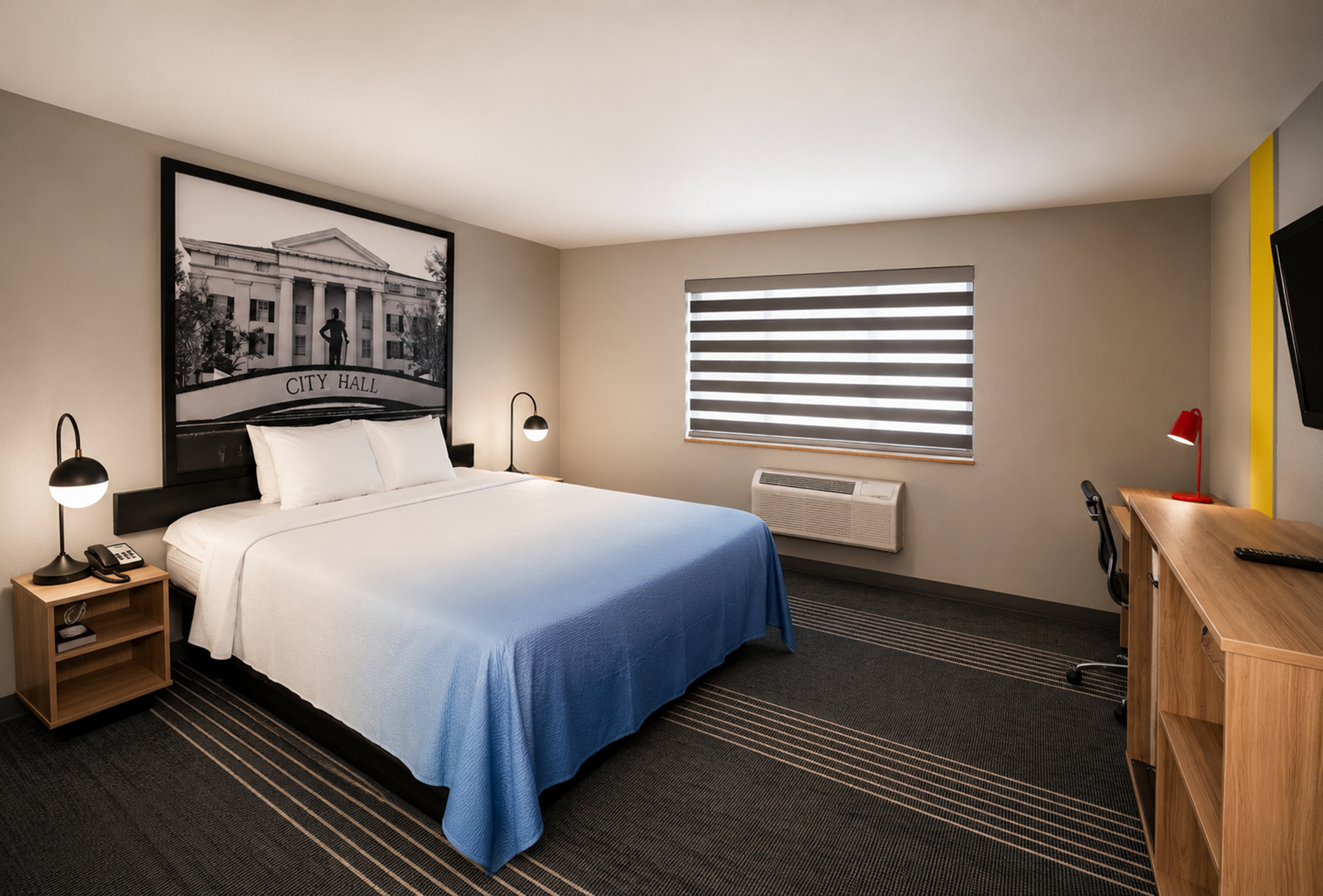 Guest room at the Super 8 by Wyndham Warrenton in Warrenton, Missouri