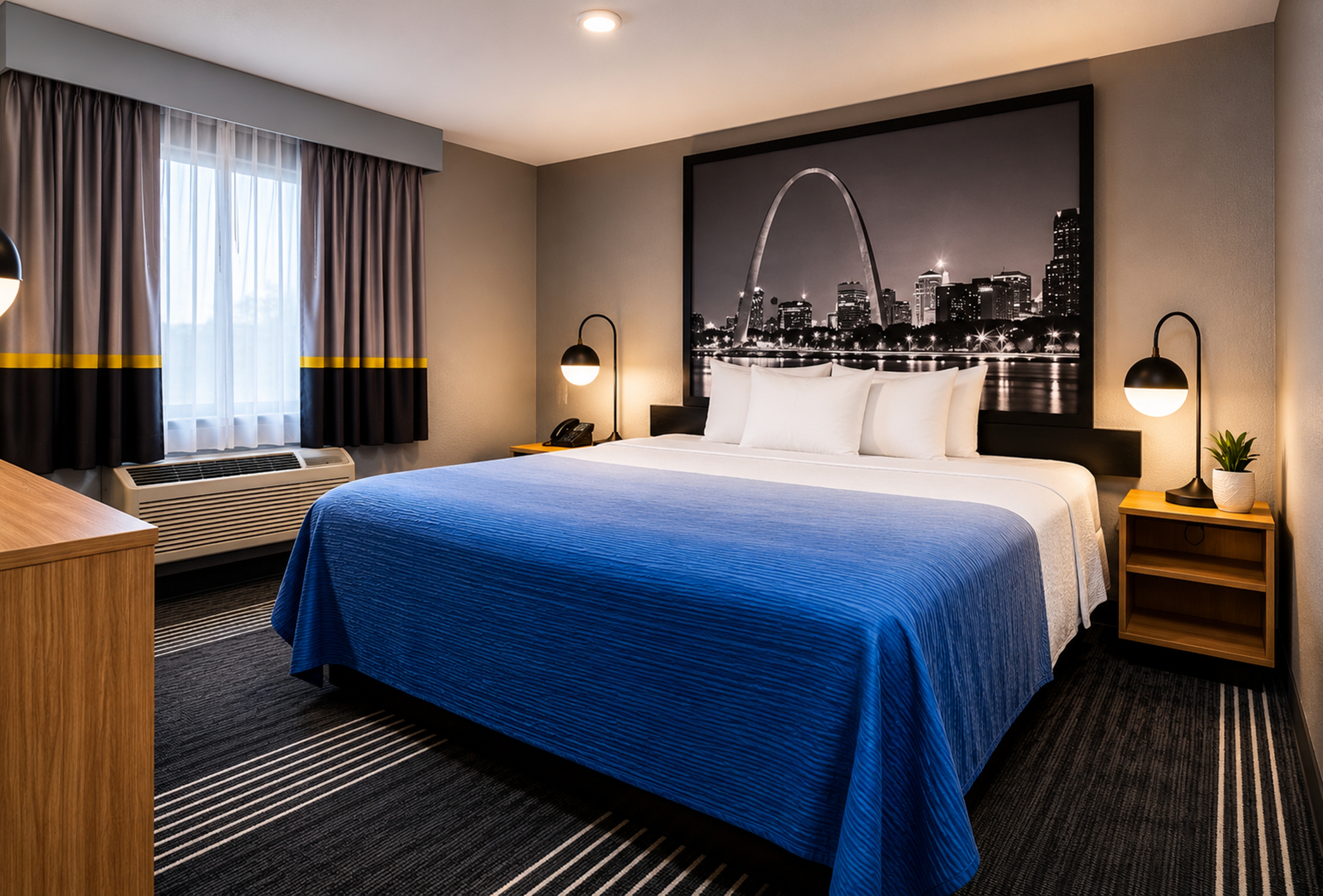 Guest room at the Super 8 by Wyndham Warrenton in Warrenton, Missouri