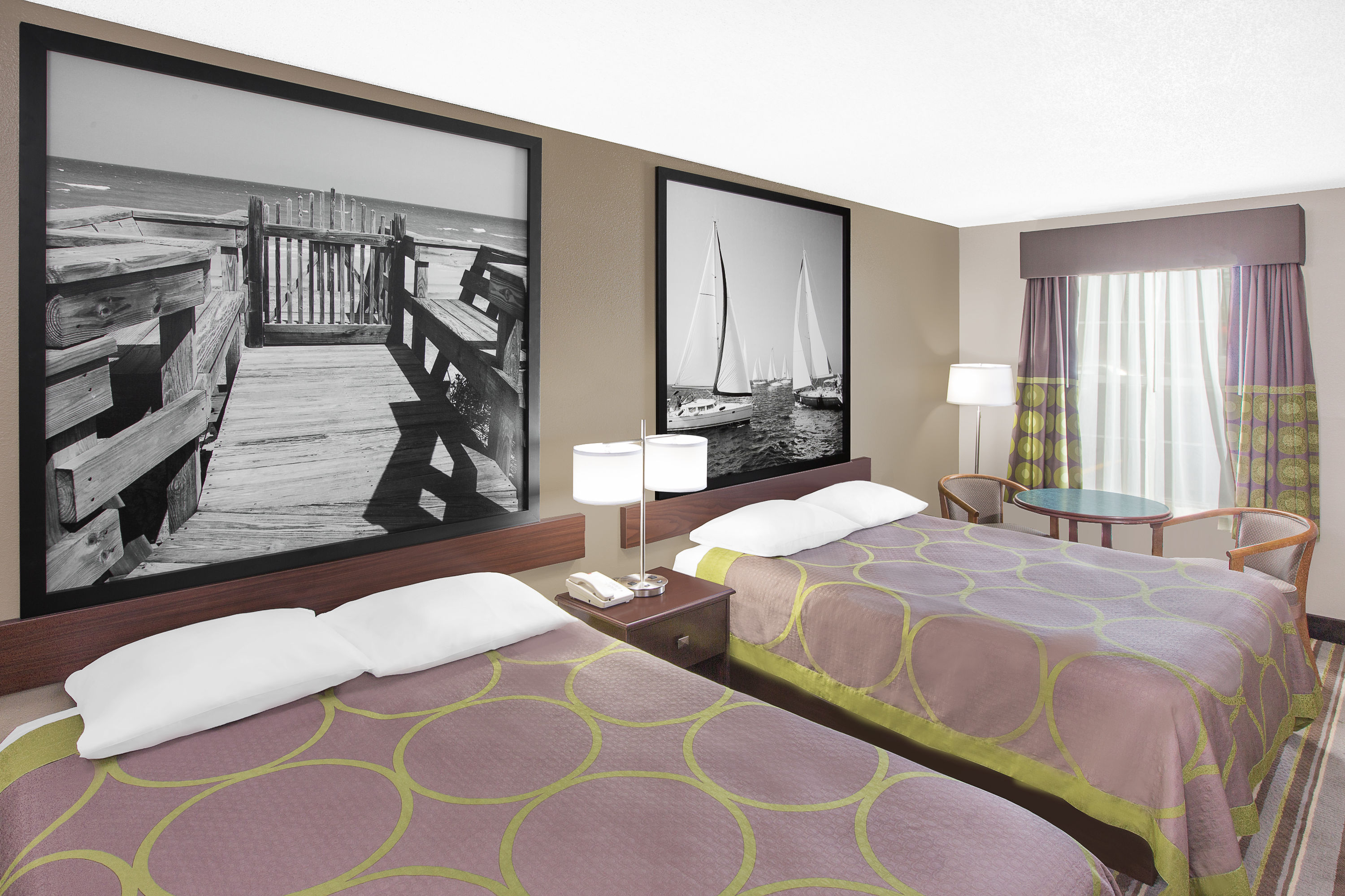 Guest room at the Super 8 by Wyndham Bay St. Louis in Bay St. Louis, Mississippi