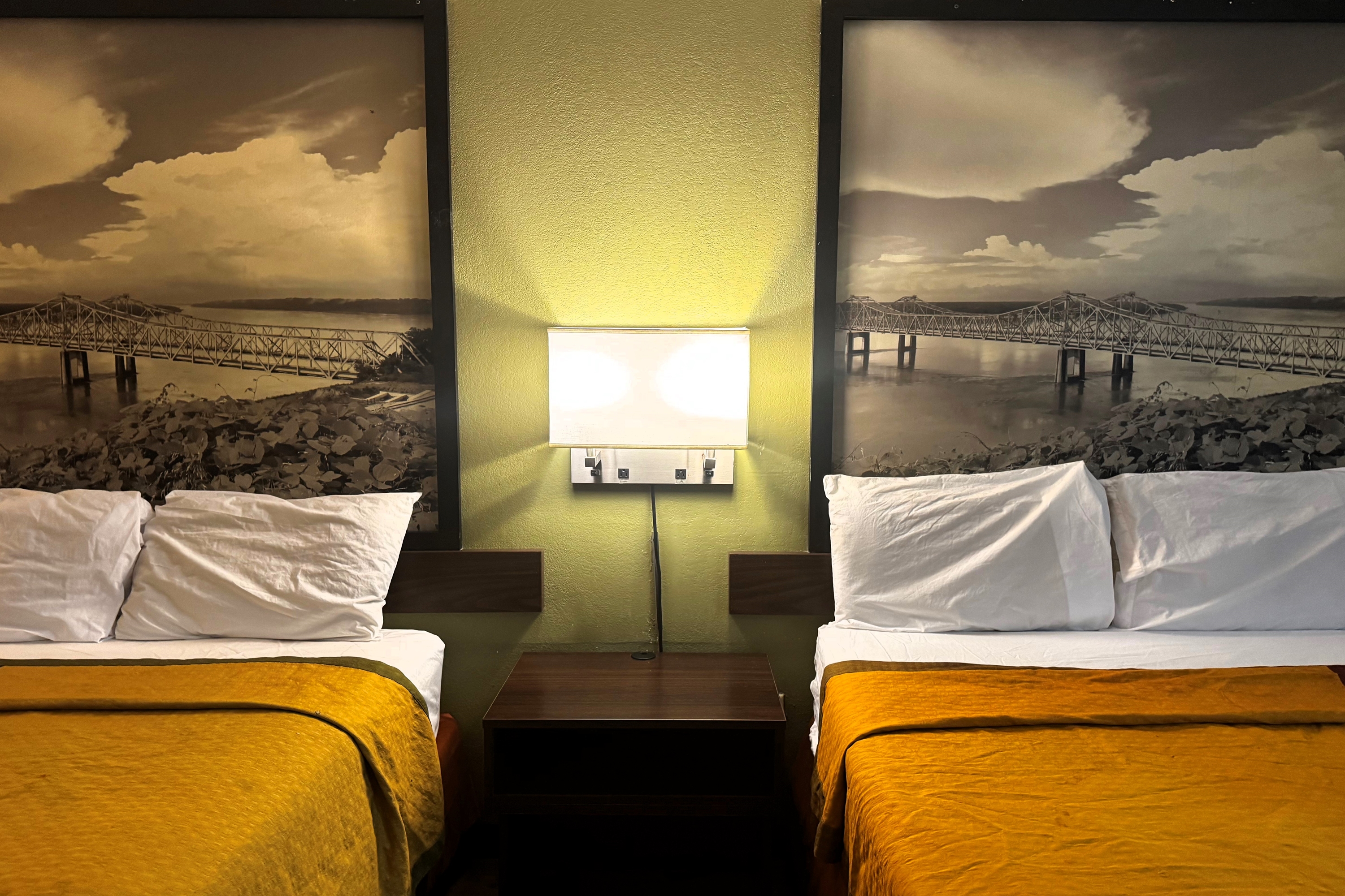 Guest room at the Super 8 by Wyndham Jackson/Ridgeland in Jackson, Mississippi