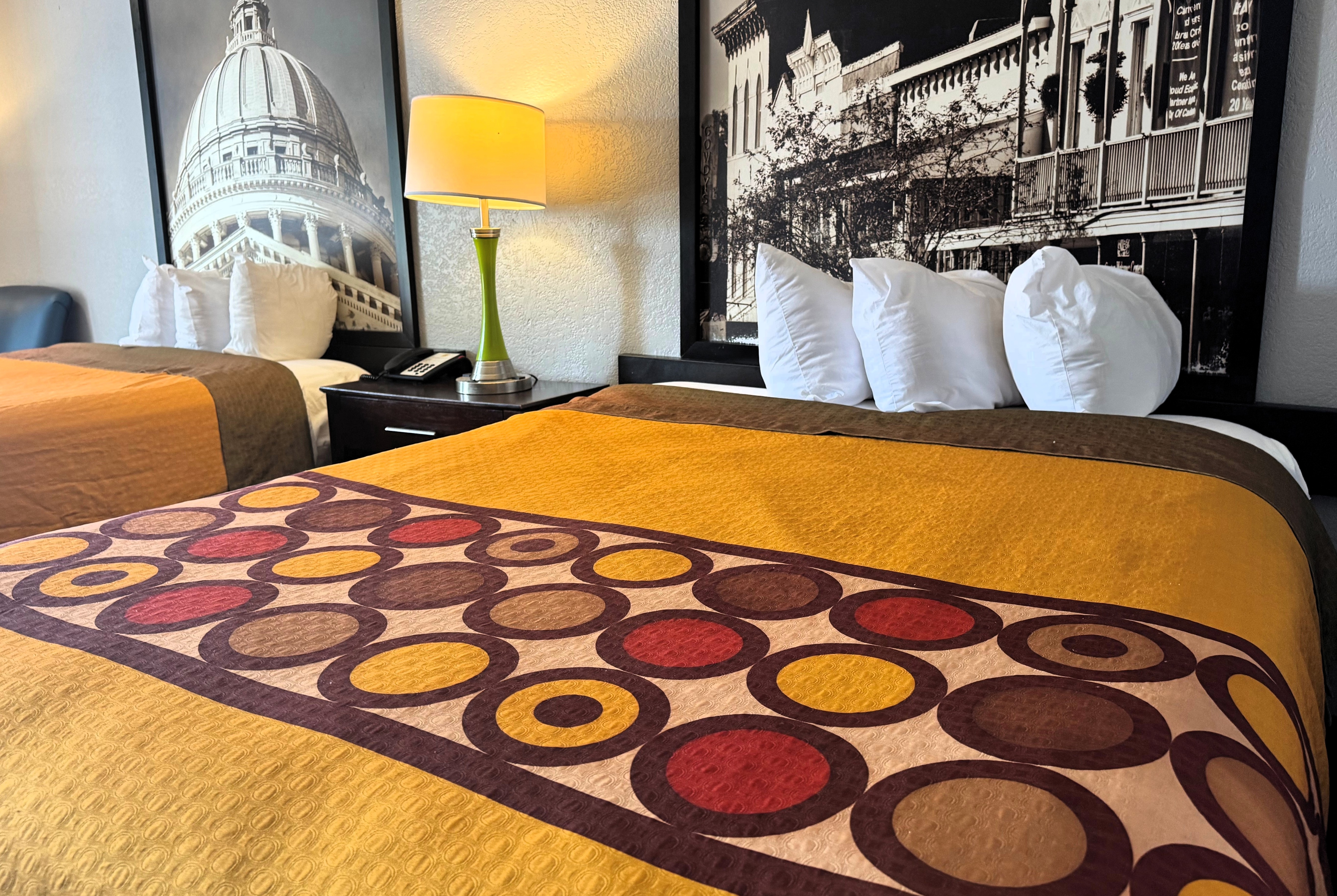 Guest room at the Super 8 by Wyndham Meridian in Meridian, Mississippi