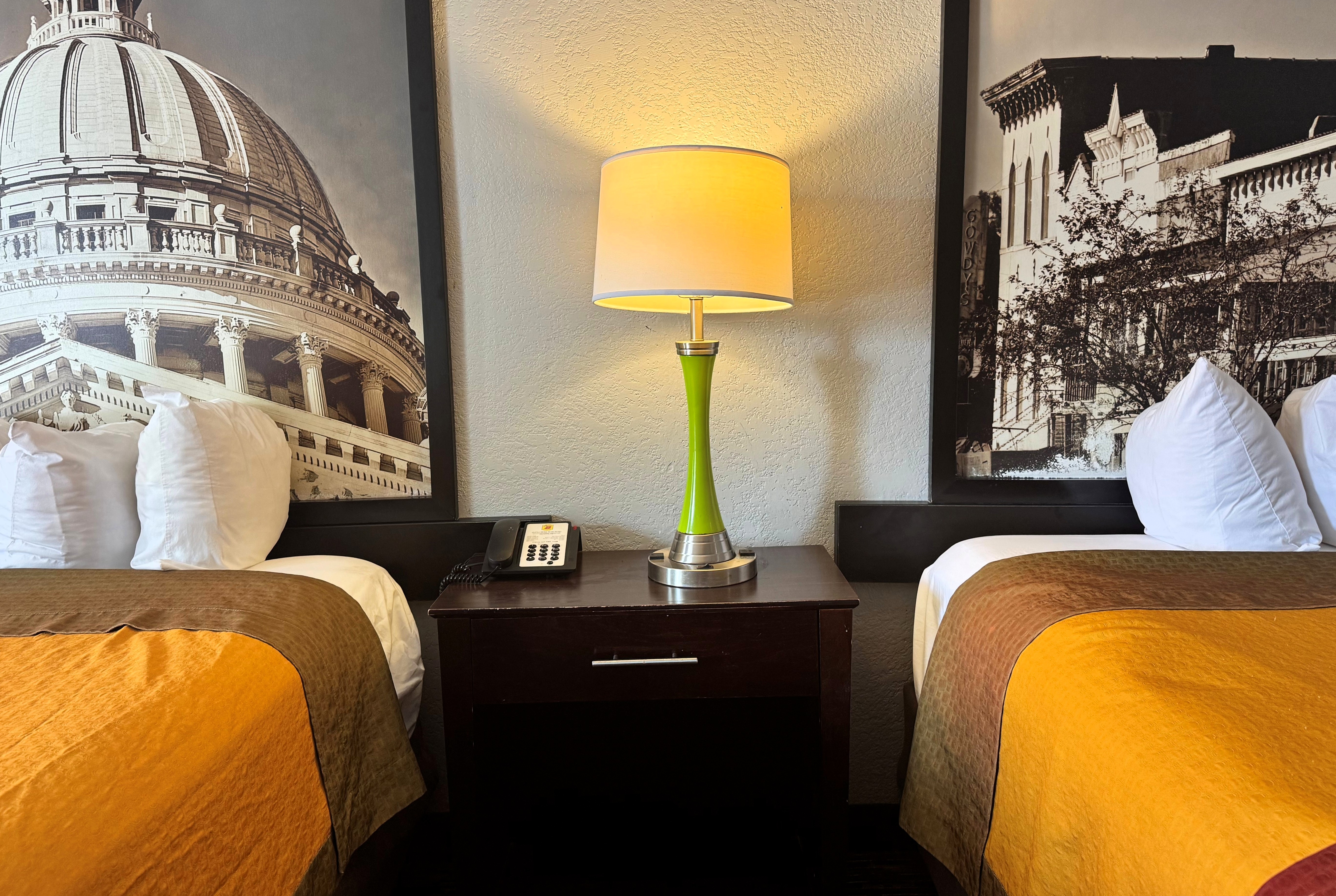Guest room at the Super 8 by Wyndham Meridian in Meridian, Mississippi