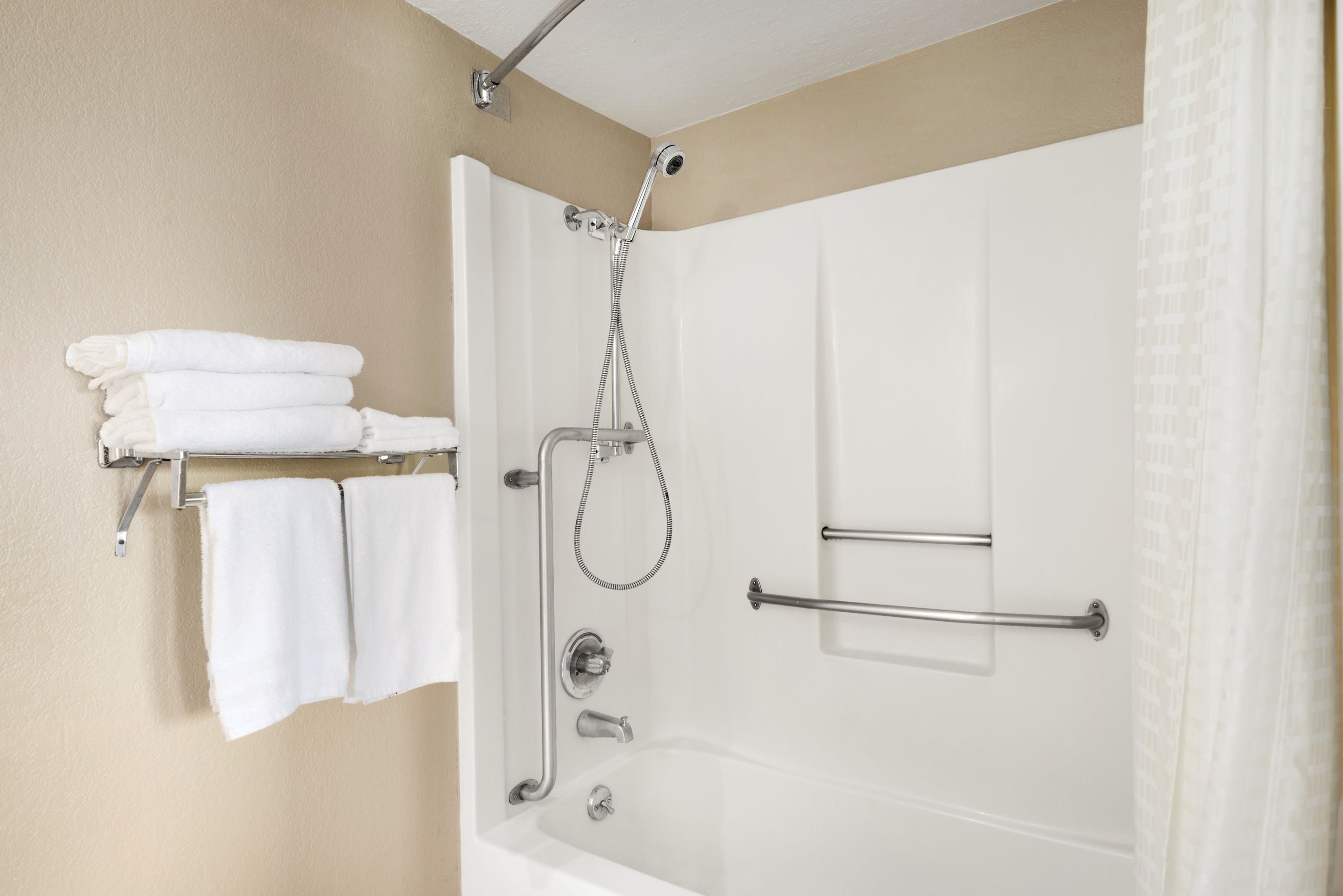 Guest room at the Super 8 by Wyndham Meridian in Meridian, Mississippi