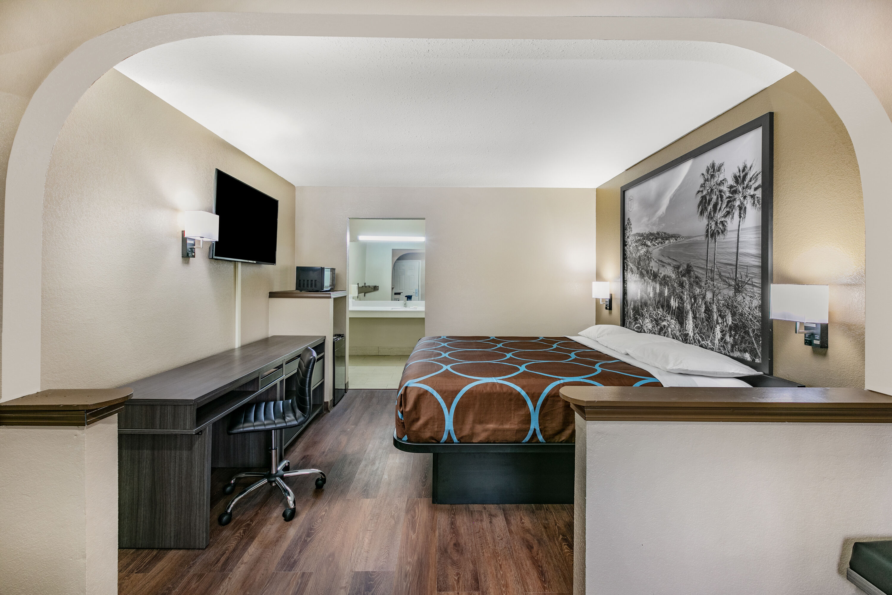 Guest room at the Super 8 by Wyndham Moss Point in Moss Point, Mississippi