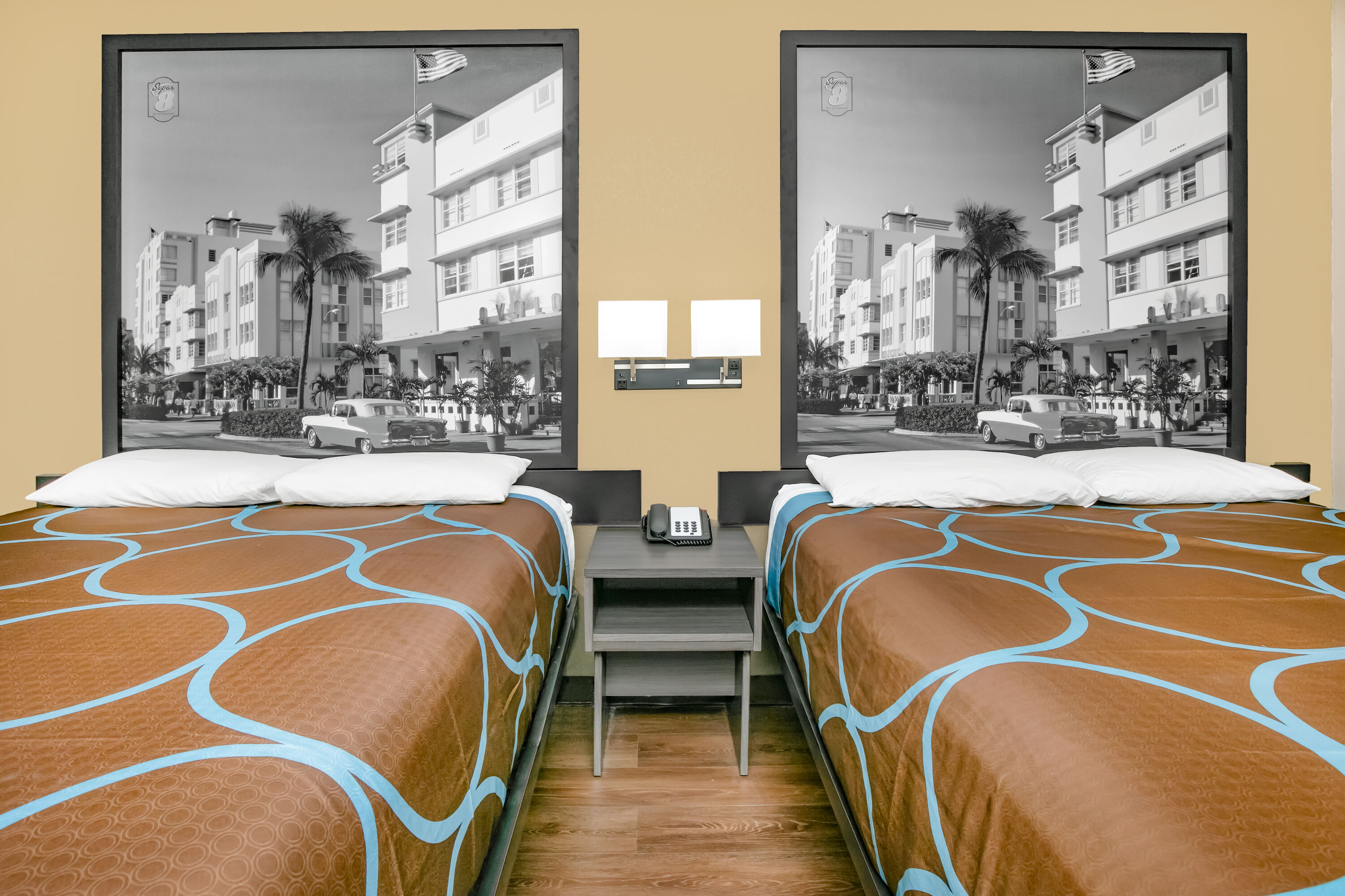 Guest room at the Super 8 by Wyndham Moss Point in Moss Point, Mississippi