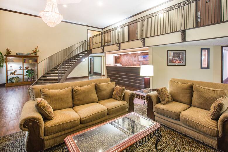 Super 8 Oxford hotel lobby in Oxford, Mississippi