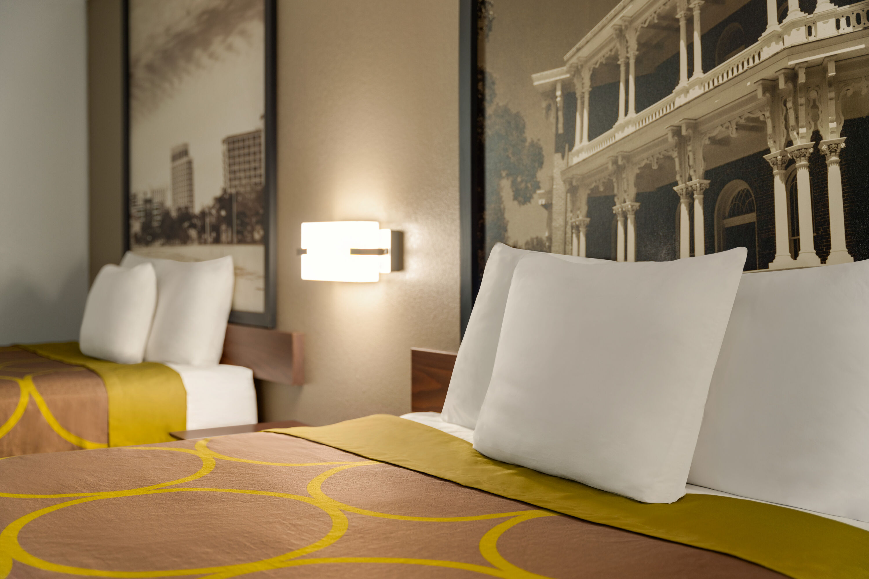 Guest room at the Super 8 by Wyndham Pearl/Jackson/East in Pearl, Mississippi