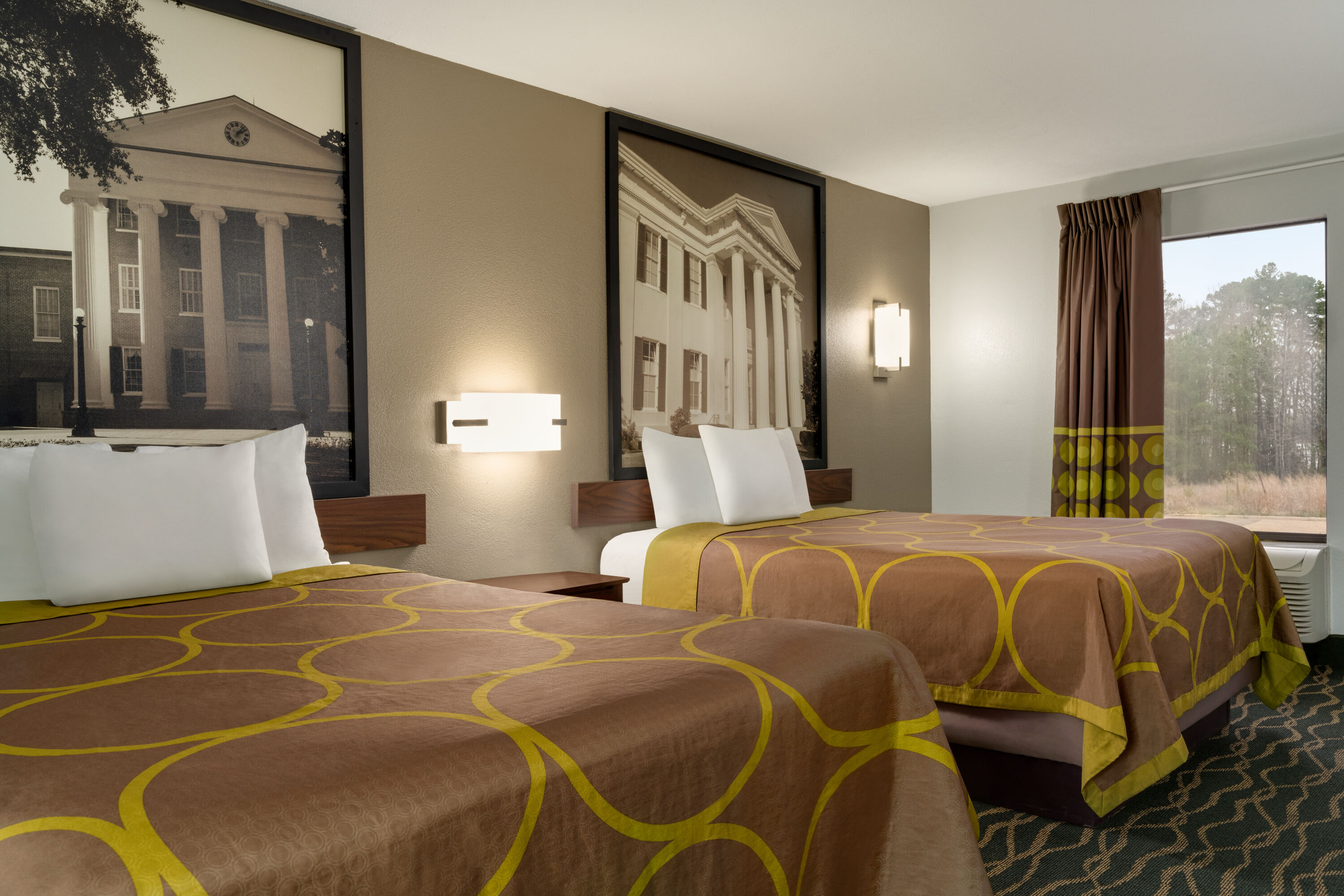 Guest room at the Super 8 by Wyndham Pearl/Jackson/East in Pearl, Mississippi