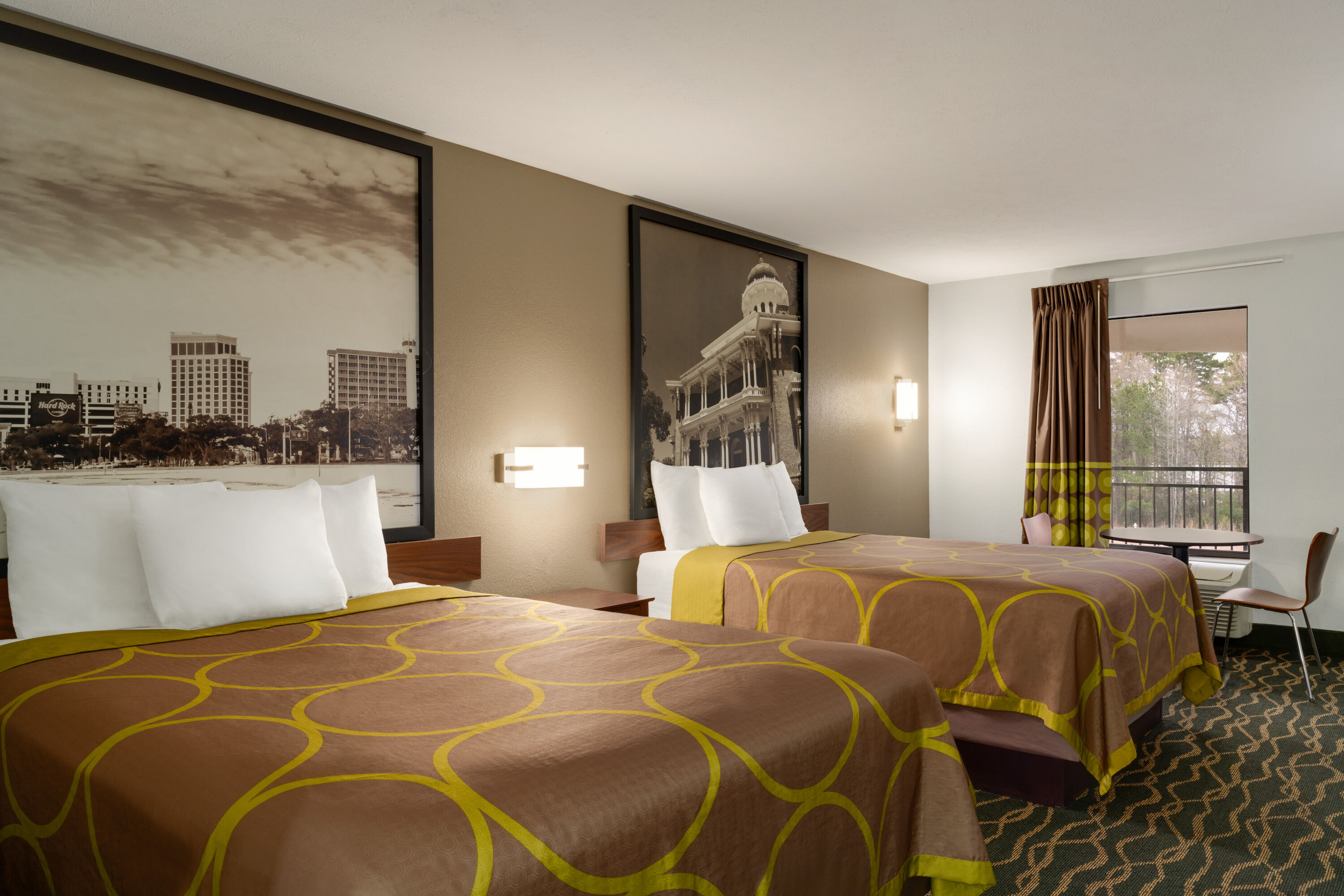 Guest room at the Super 8 by Wyndham Pearl/Jackson/East in Pearl, Mississippi