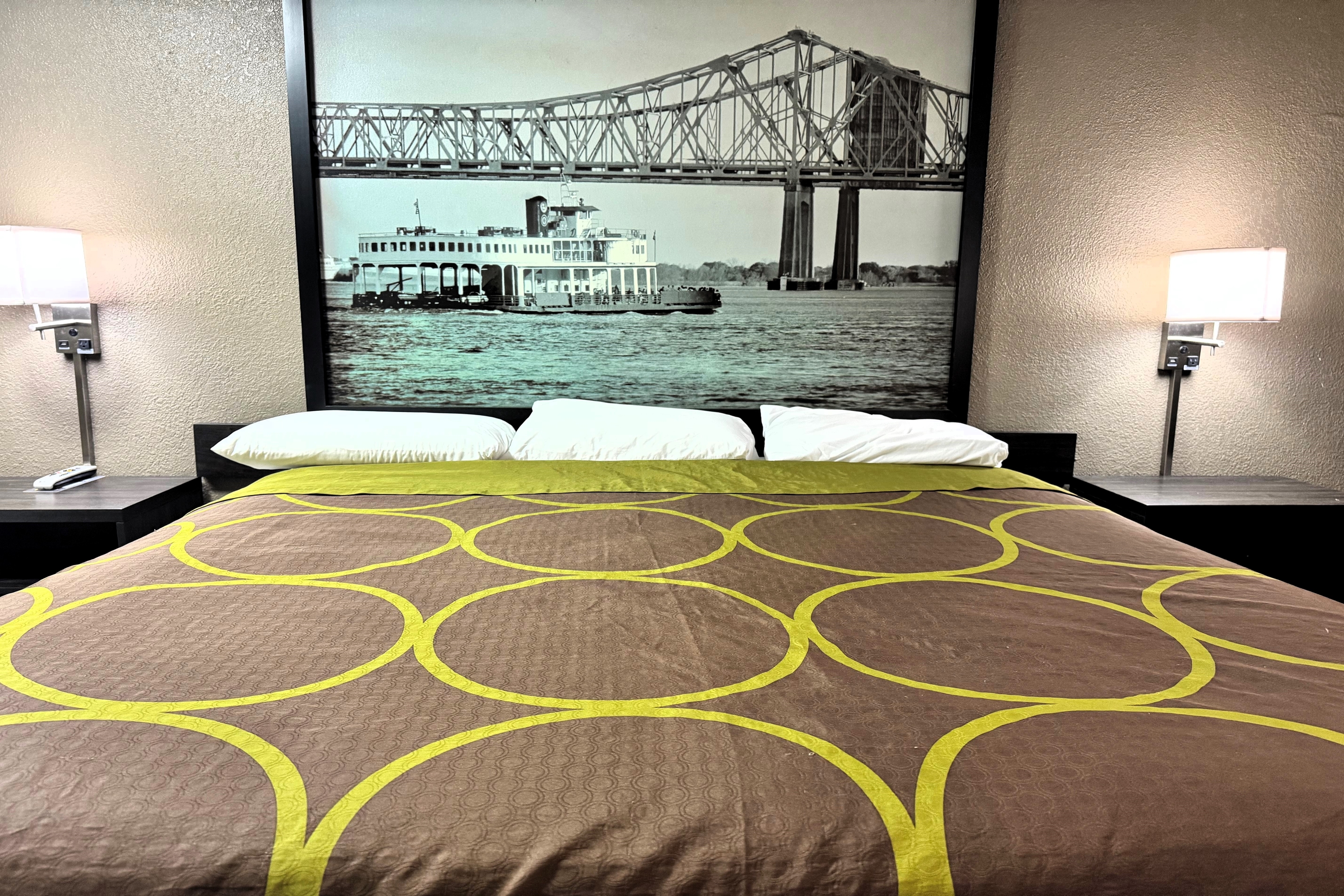Guest room at the Super 8 by Wyndham Picayune in Picayune, Mississippi