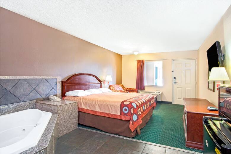 Guest room at the Super 8 Richland/Jackson Area in Richland, Mississippi