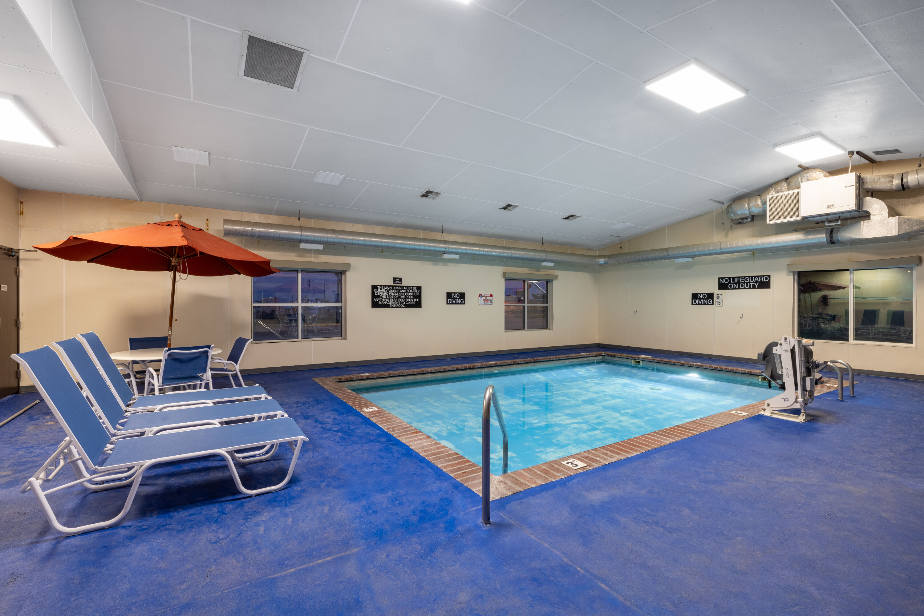 Indoor pool at the Super 8 by Wyndham Belgrade/Bozeman Airport in Belgrade, Montana
