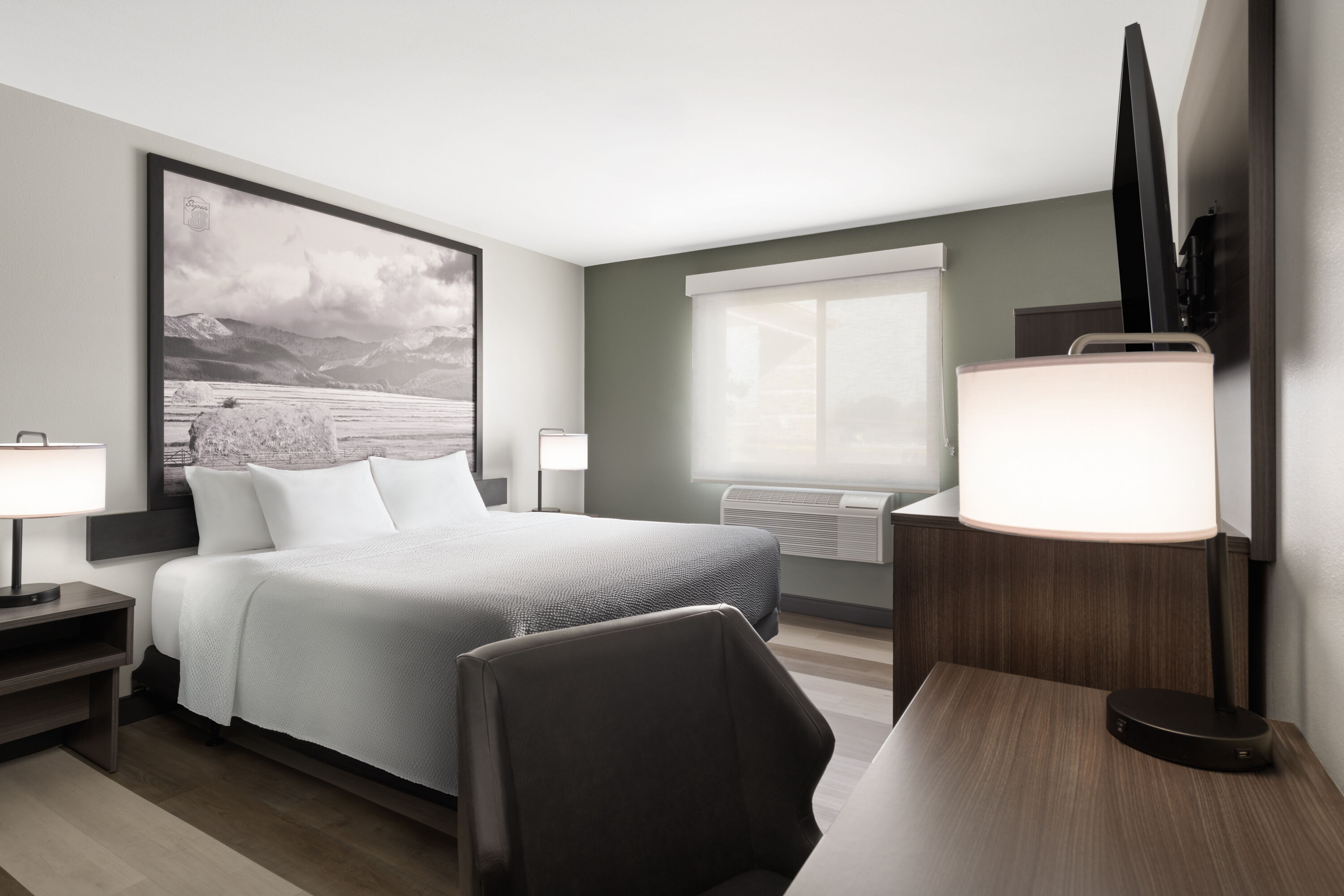 Guest room at the Super 8 by Wyndham Big Timber in Big Timber, Montana