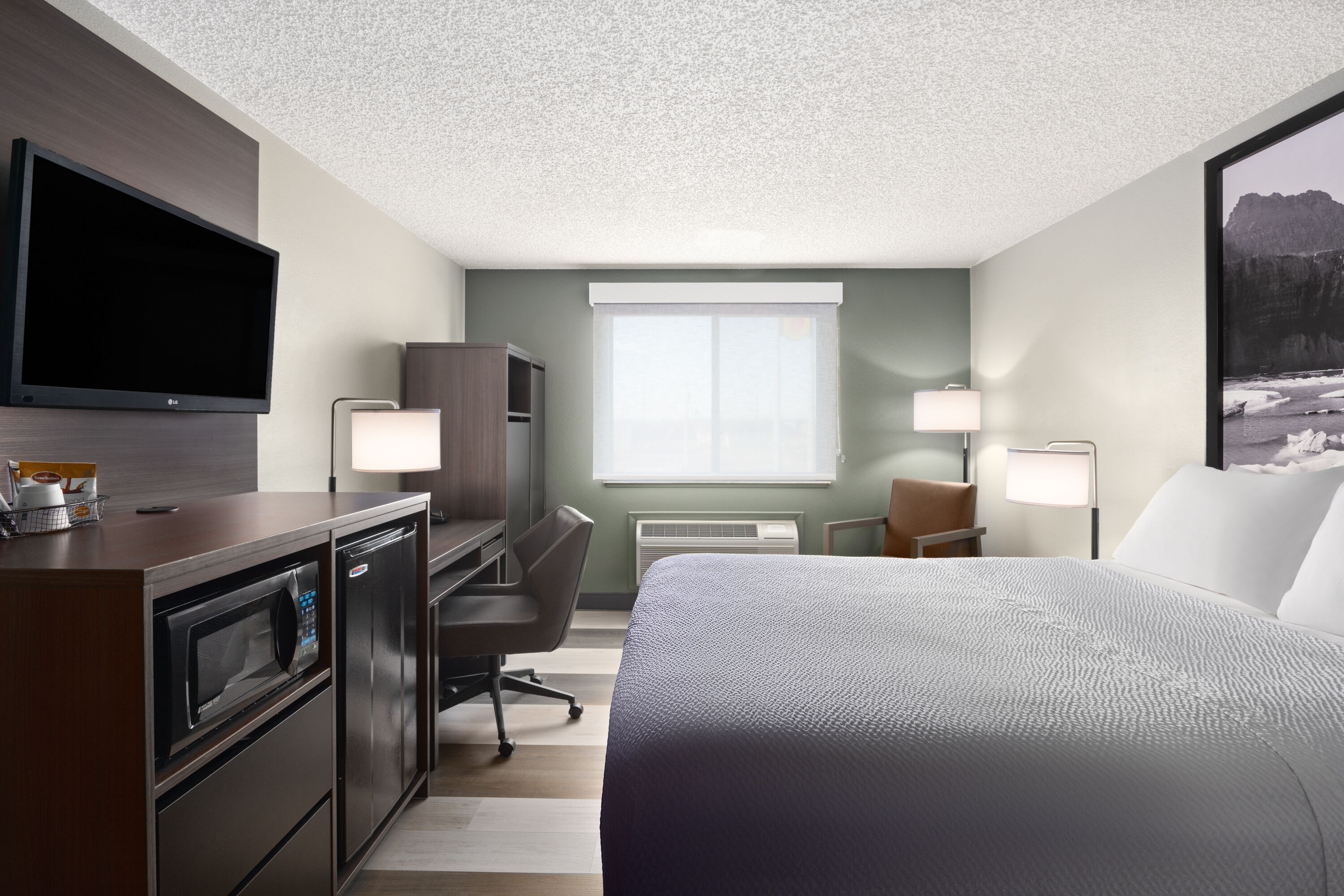 Guest room at the Super 8 by Wyndham Conrad in Conrad, Montana