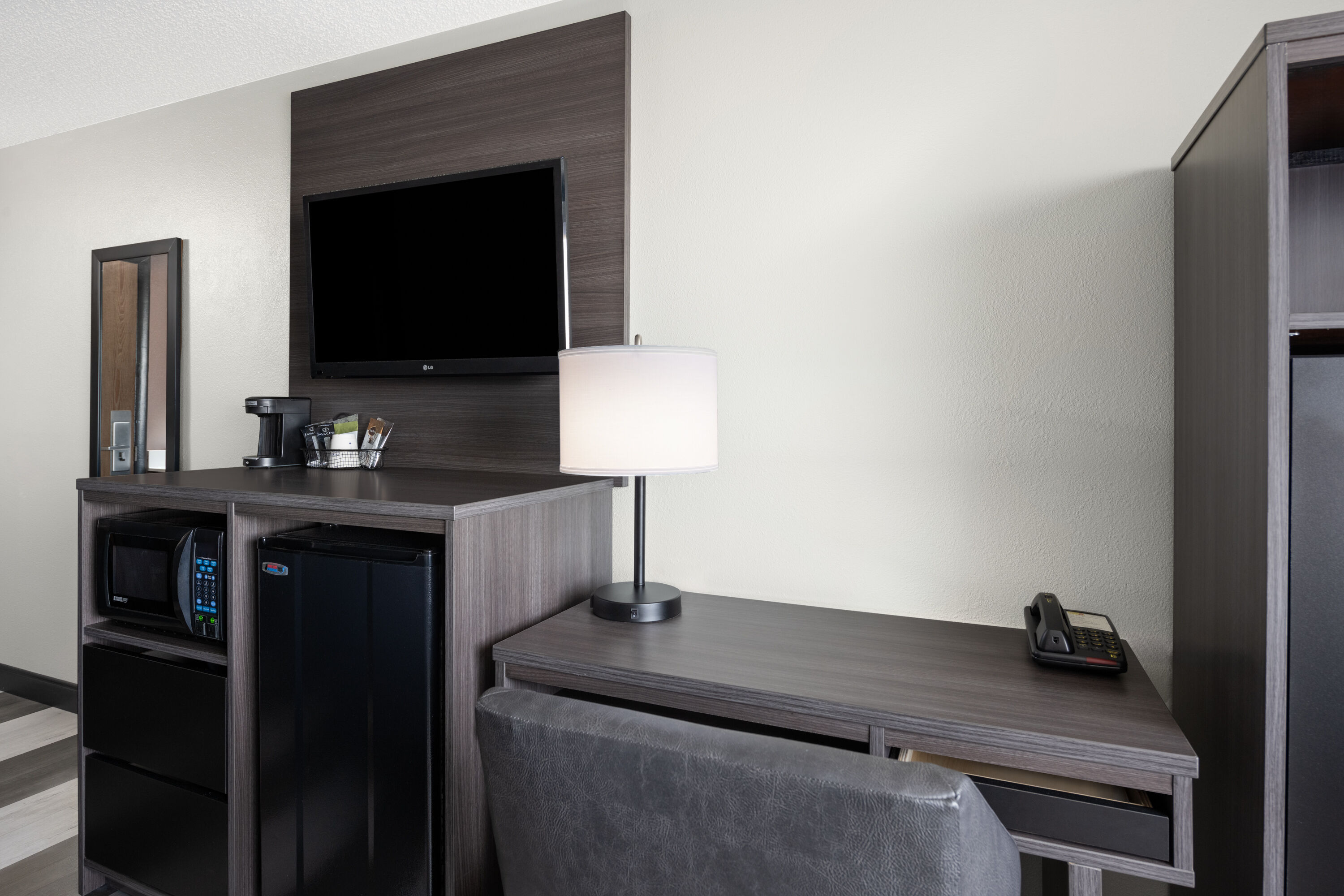 Guest room at the Super 8 by Wyndham Conrad in Conrad, Montana