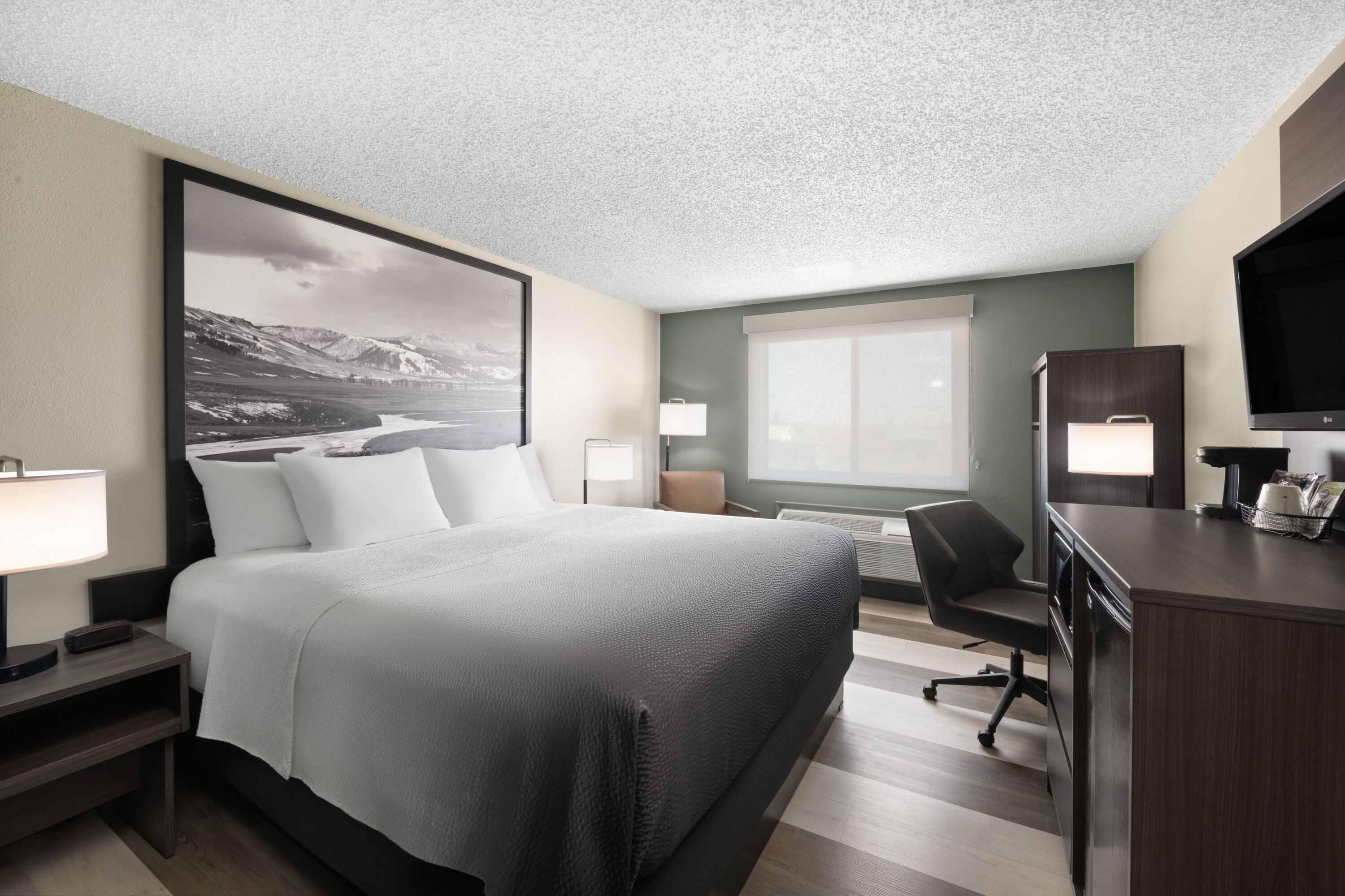 Guest room at the Super 8 by Wyndham Conrad in Conrad, Montana