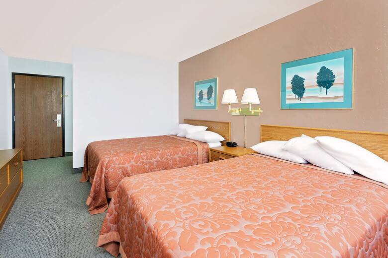 Guest room at the Super 8 Cut Bank in Cut Bank, Montana