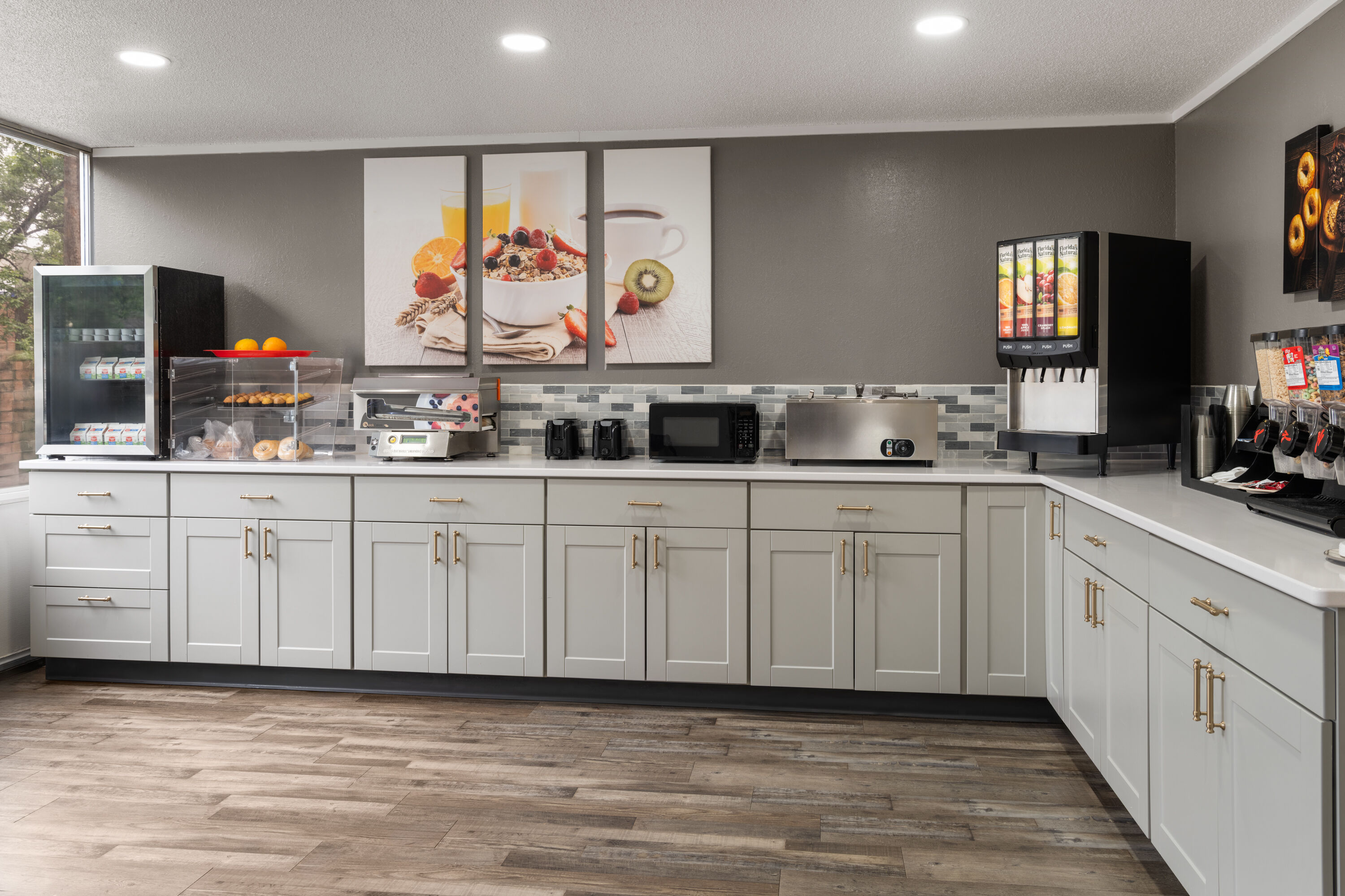 Free breakfast at Super 8 by Wyndham Great Falls City Center in Great Falls, Montana