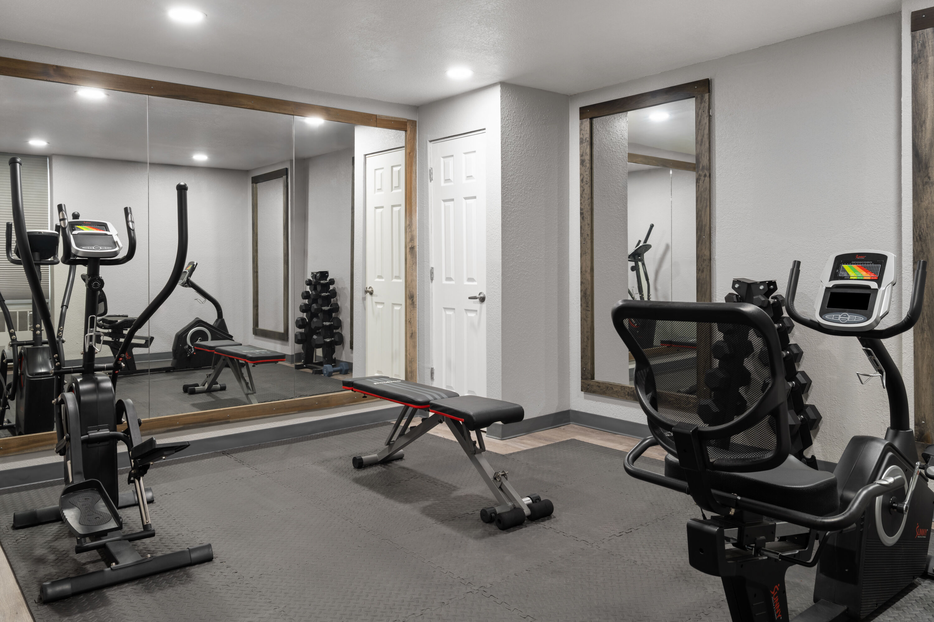 Fitness room at Super 8 by Wyndham Great Falls City Center in Great Falls, Montana