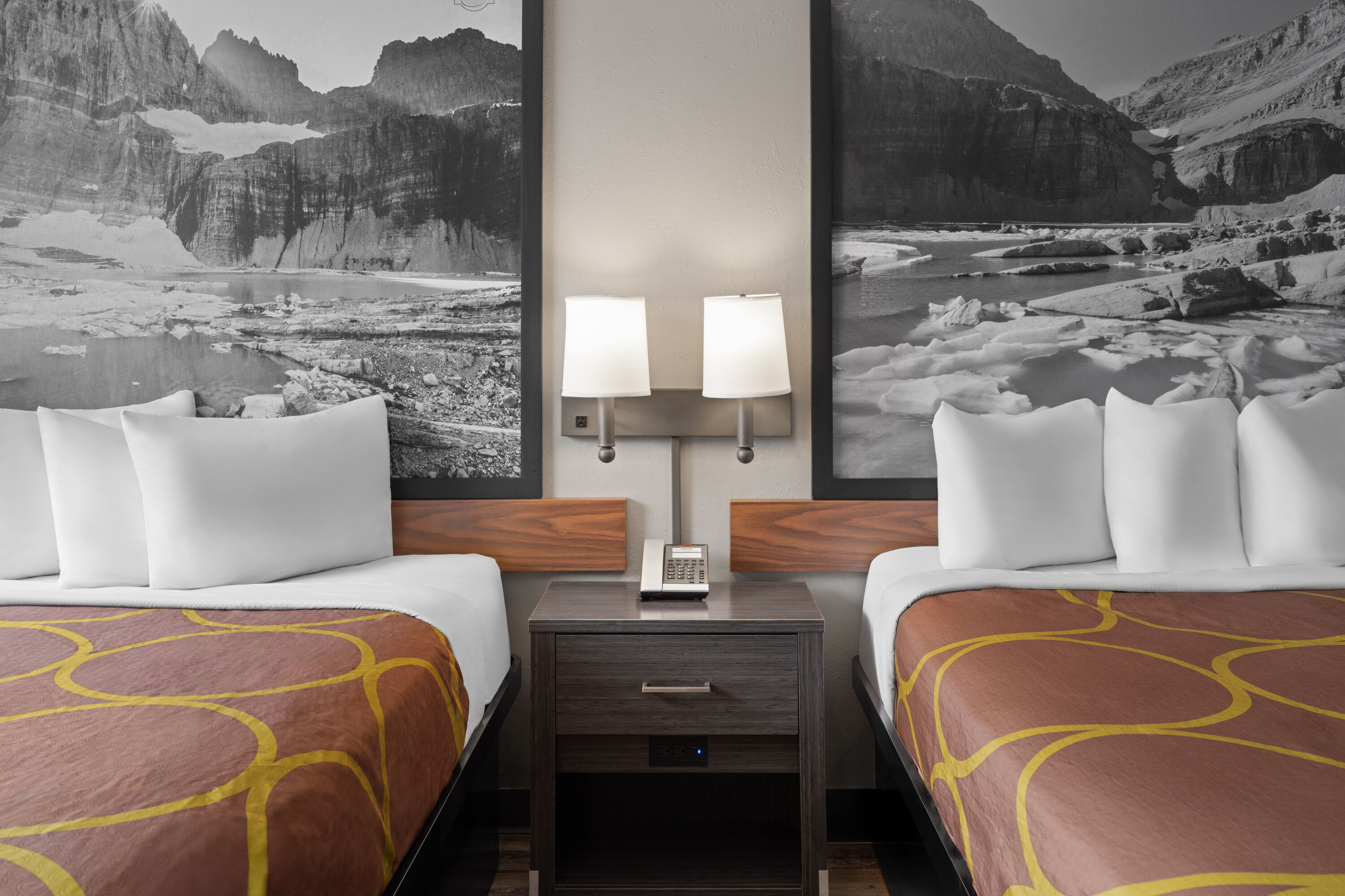 Guest room at the Super 8 by Wyndham Great Falls City Center in Great Falls, Montana