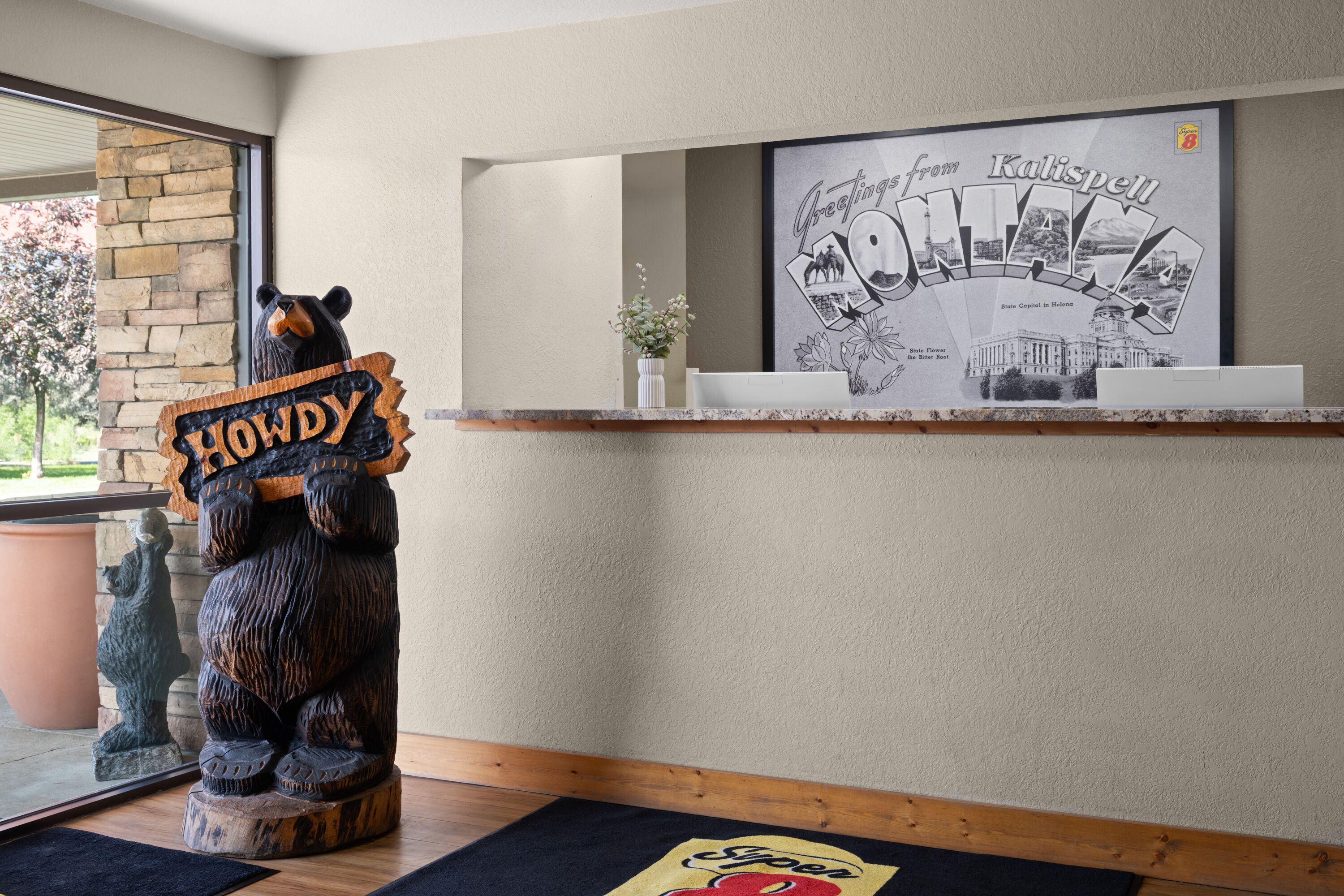 Super 8 by Wyndham Kalispell Glacier National Park reception in Kalispell, Montana