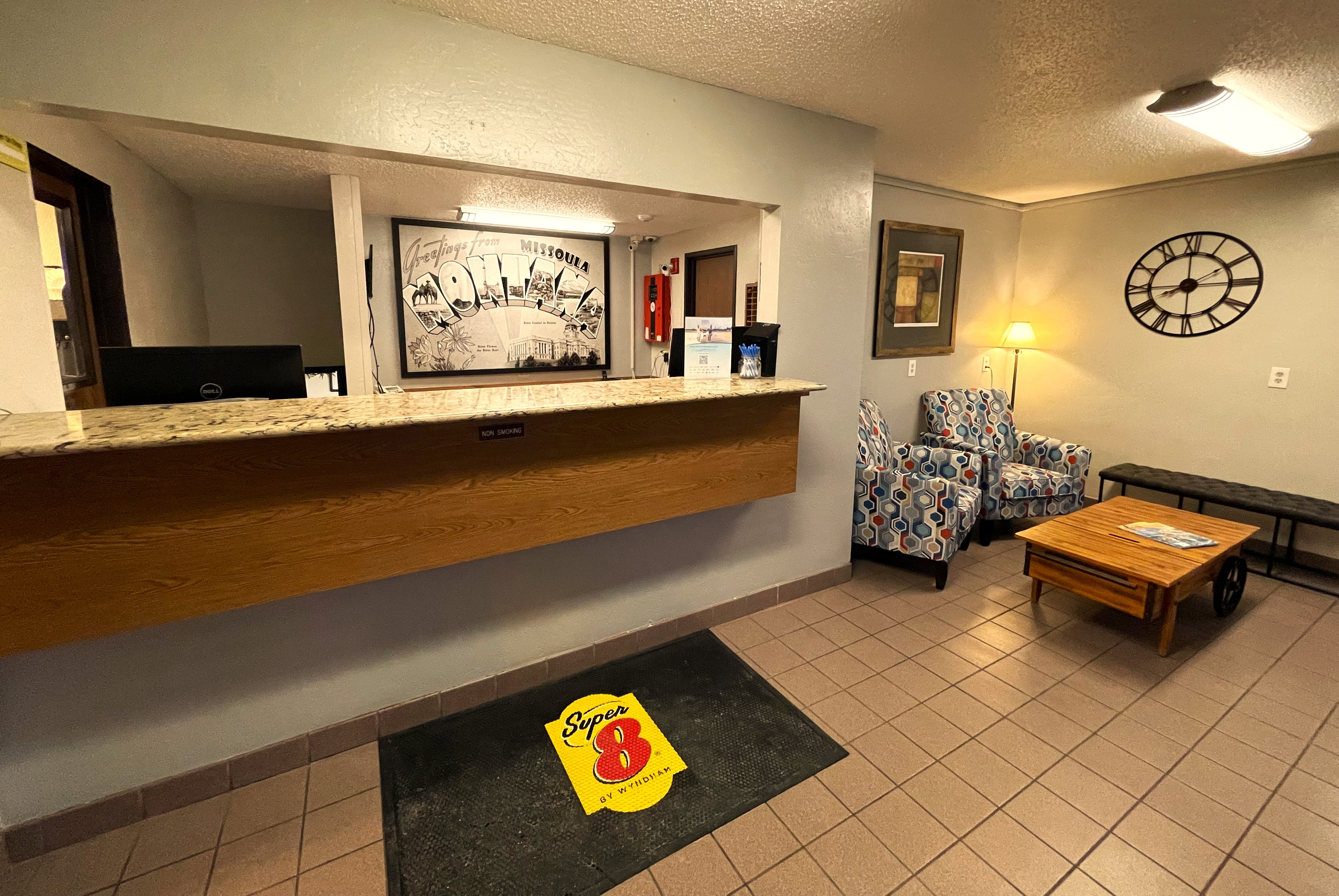 Super 8 by Wyndham Missoula/Brooks Street reception in Missoula, Montana