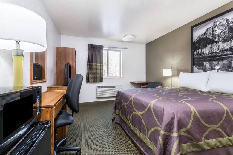Guest room at the Super 8 Missoula/Reserve St. in Missoula, Montana