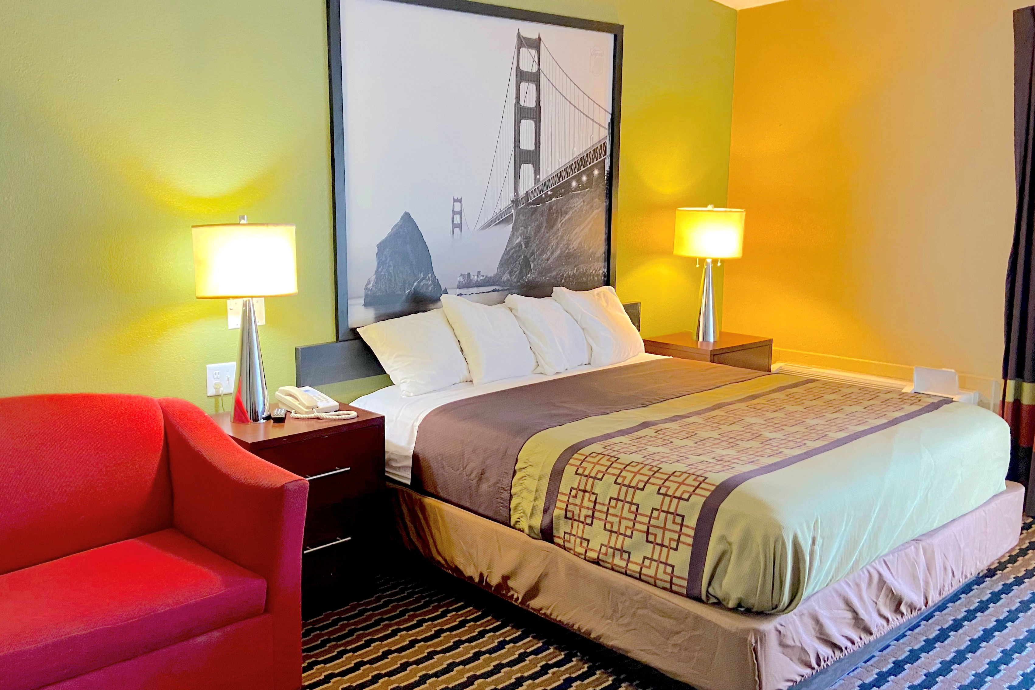 Guest room at the Super 8 by Wyndham Battleboro/Rocky Mount in Battleboro, North Carolina