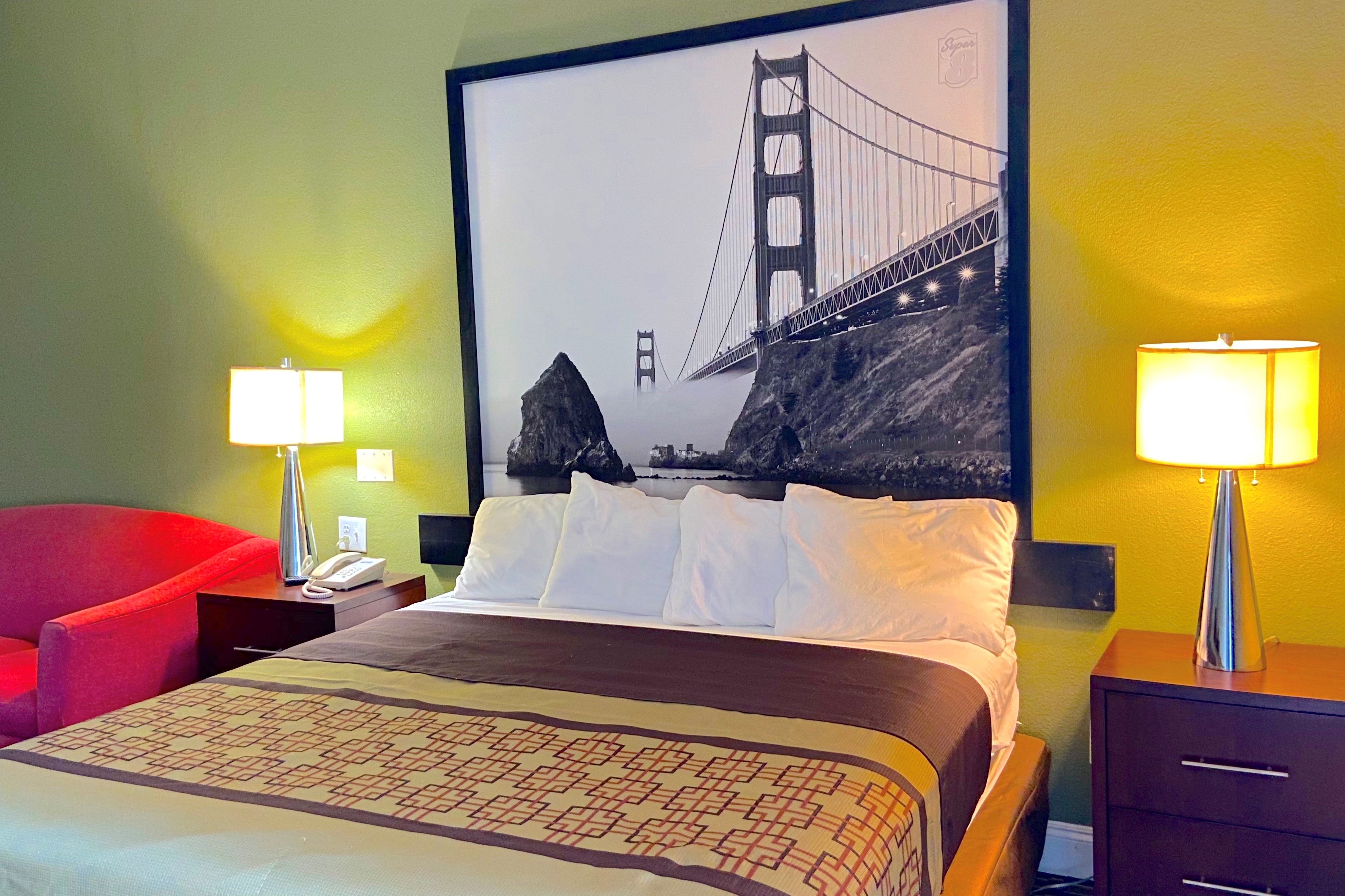 Guest room at the Super 8 by Wyndham Battleboro/Rocky Mount in Battleboro, North Carolina