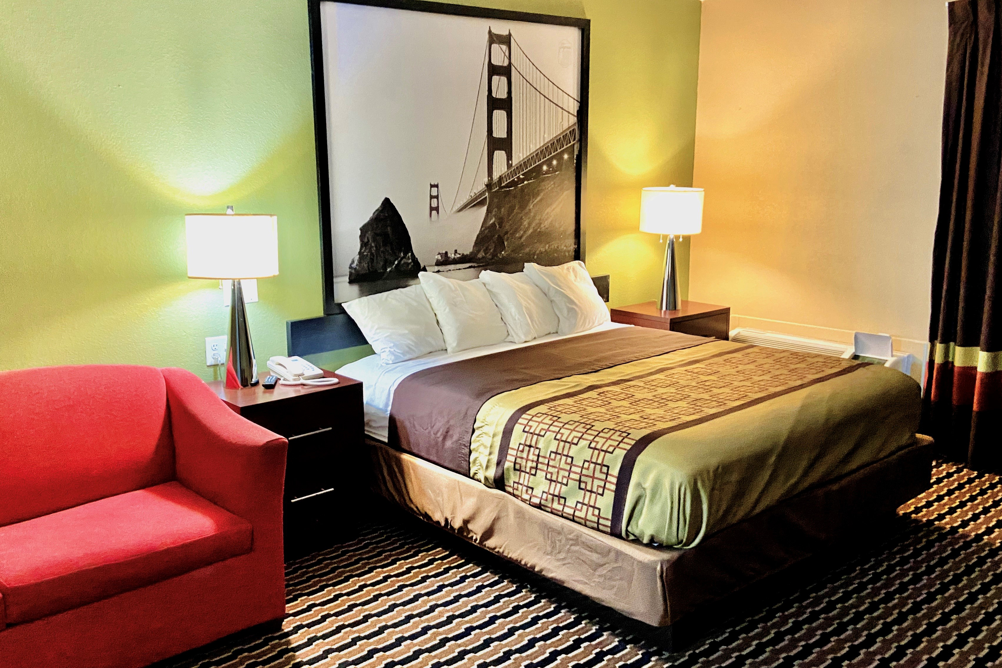 Guest room at the Super 8 by Wyndham Battleboro/Rocky Mount in Battleboro, North Carolina