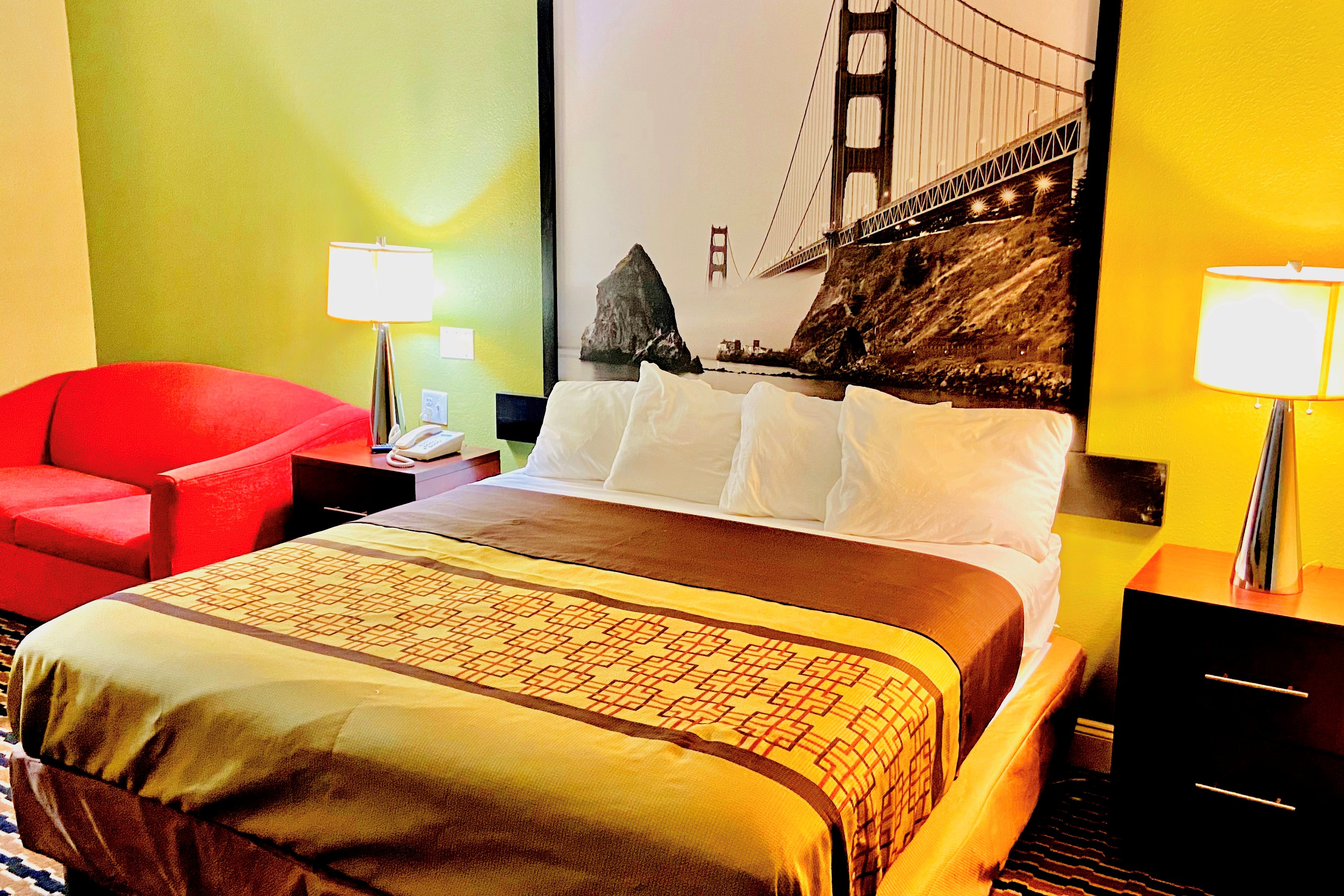 Guest room at the Super 8 by Wyndham Battleboro/Rocky Mount in Battleboro, North Carolina