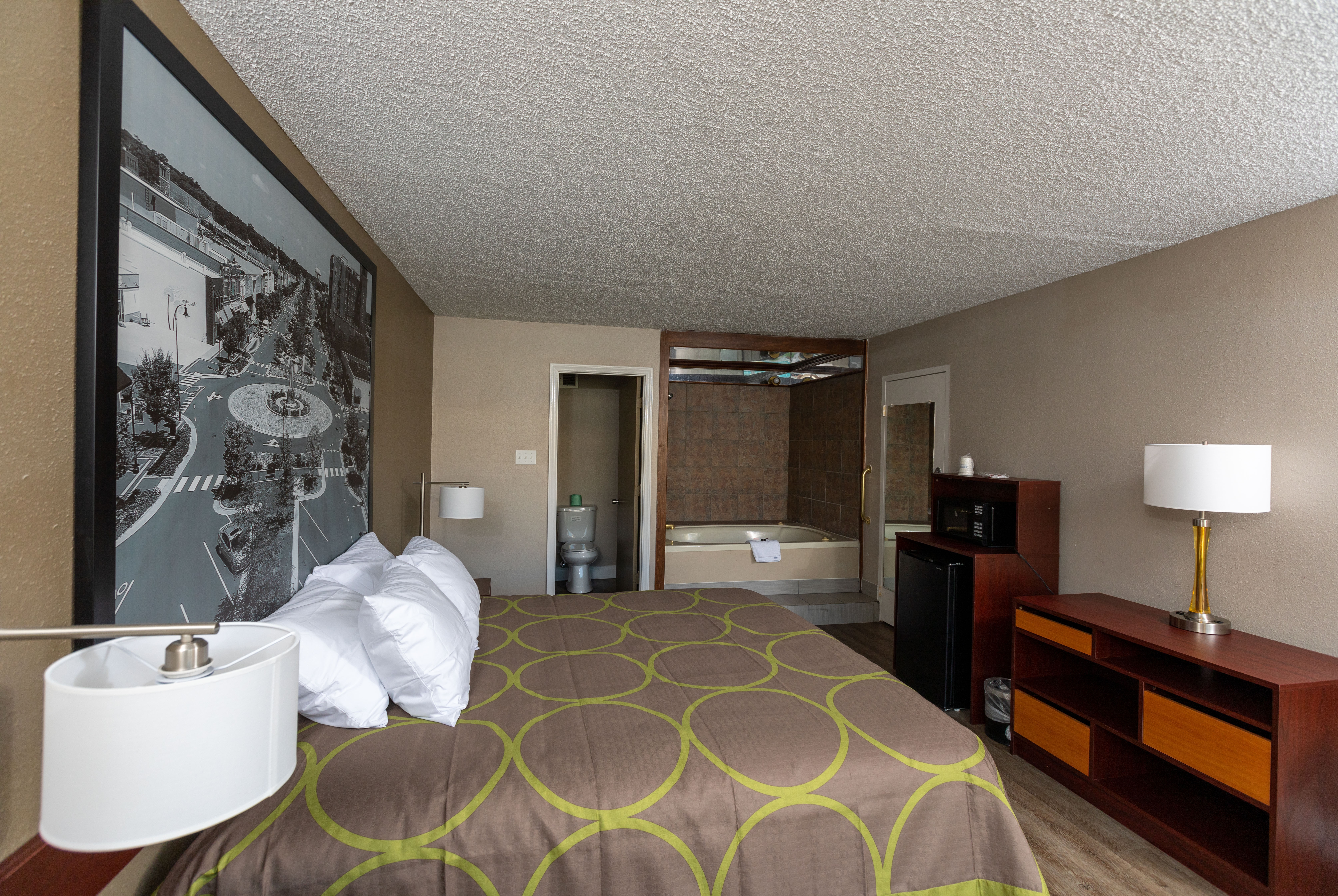 Guest room at the Super 8 by Wyndham Goldsboro in Goldsboro, North Carolina